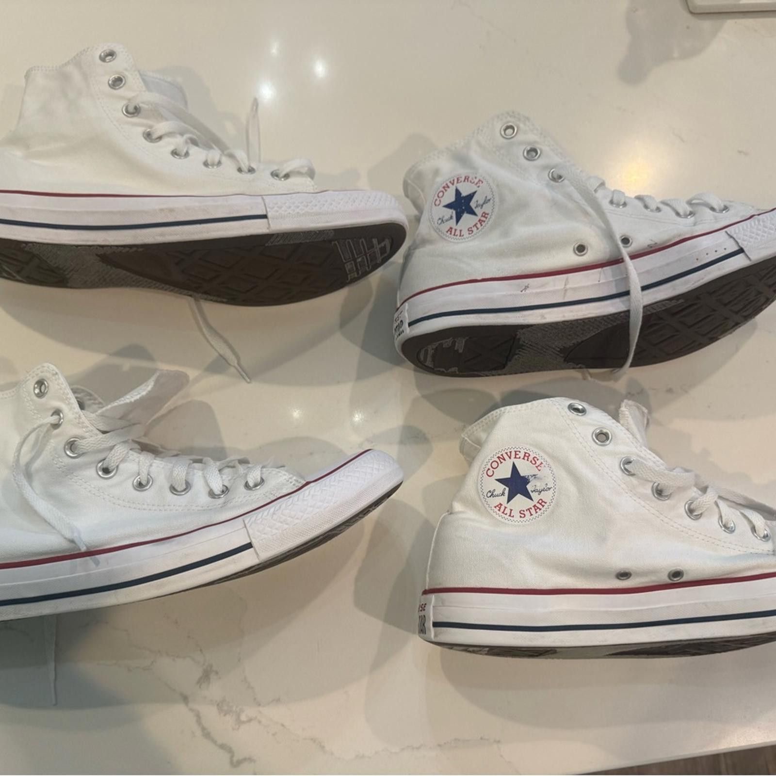 Converse Converse White Sneakers with Red Highlights Size US 12 / EU 45 - 4 Thumbnail
