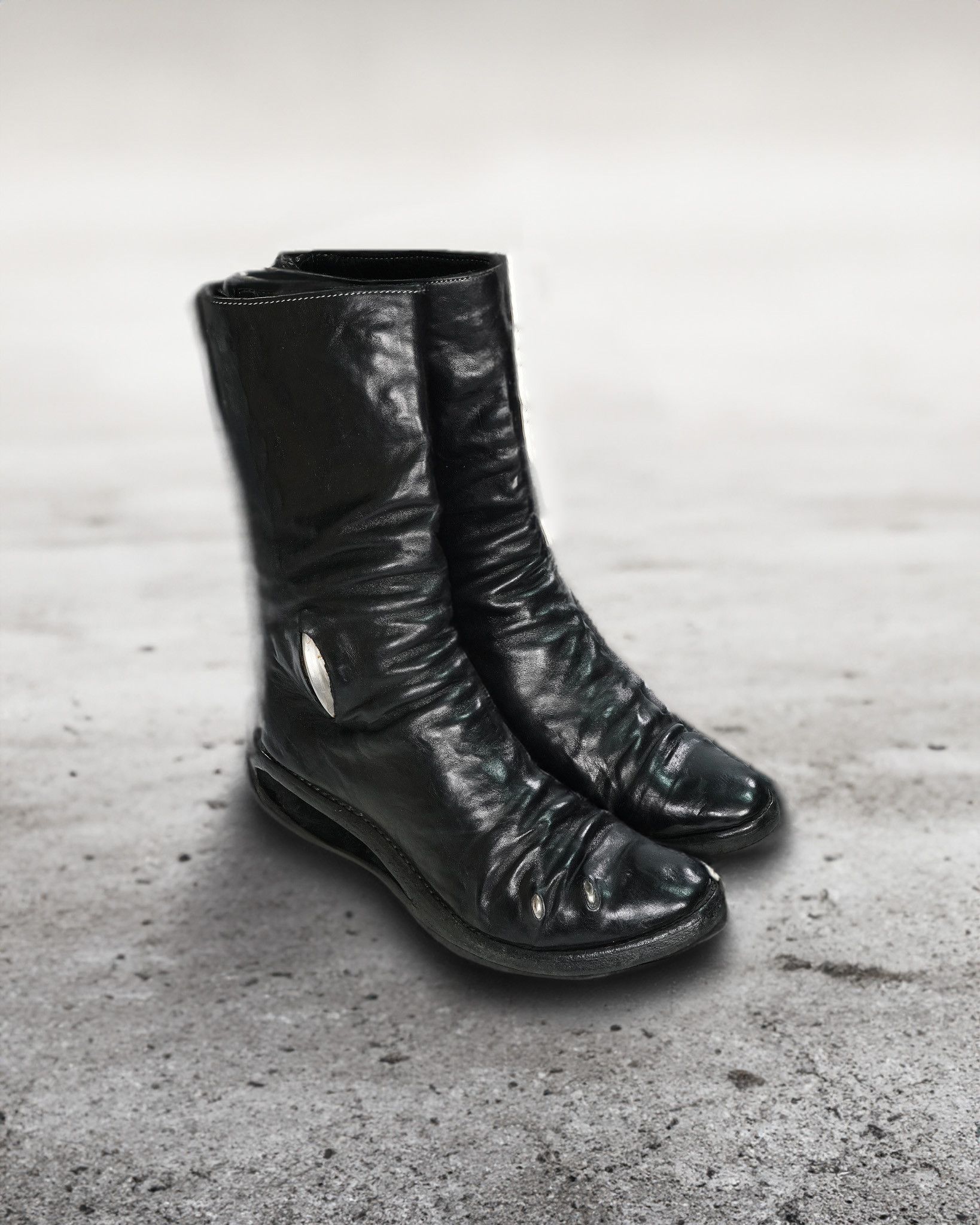 image of Carol Christian Poell Prosthetic U-Sole Tornado Boots in Black, Men's (Size 7)