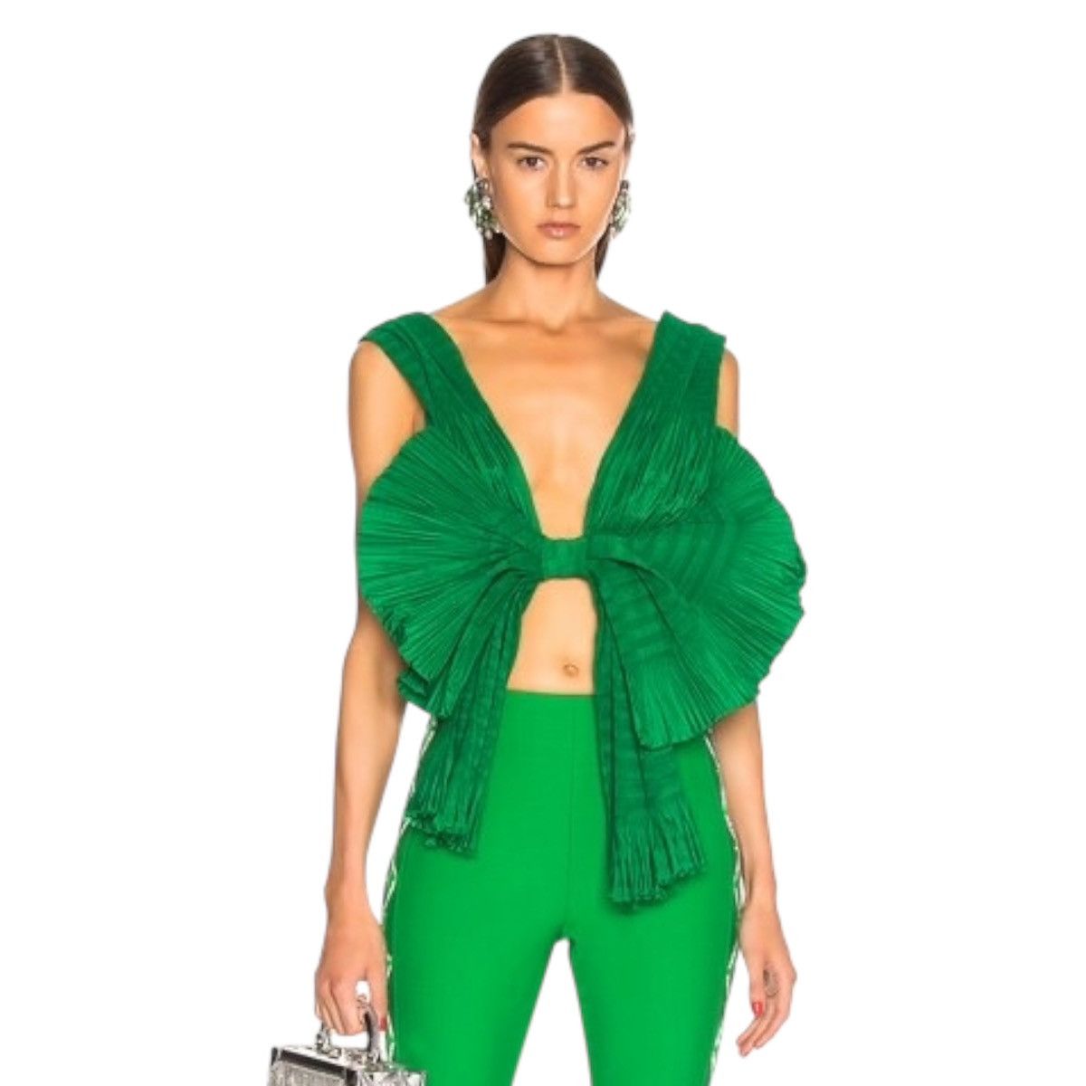 Area Pleated bow top & pants set Size S / US 4 / IT 40 - 2 Thumbnail
