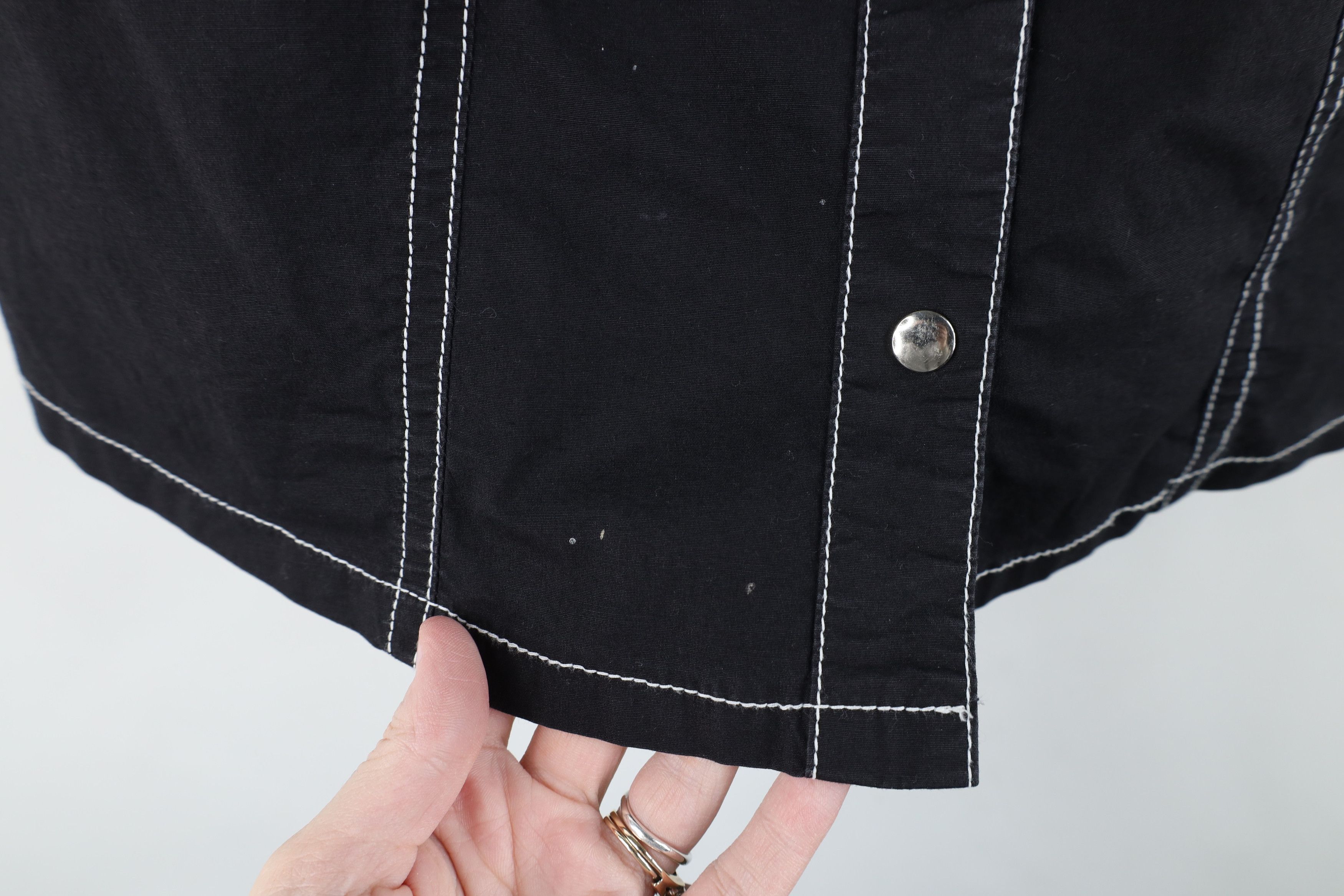 Vintage Vintage 90s Y2K Tripp NYC Goth Sleeveless Snap Button Shirt Size L / US 10 / IT 46 - 10 Thumbnail