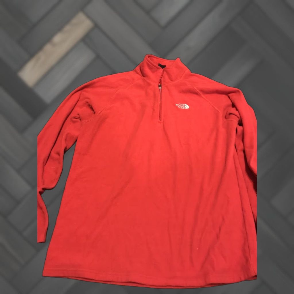 The North Face The North Face Red Pullover Fleece Sweater Mens Size L 1/4 Zip Shirt/Top Size US L / EU 52-54 / 3 - 1 Thumbnail