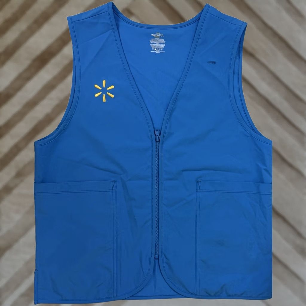 Walmart Walmart Vest Medium Proud Associate Employee Uniform Polyester Zip Blue Spark Size US M / EU 48-50 / 2 - 1 Thumbnail