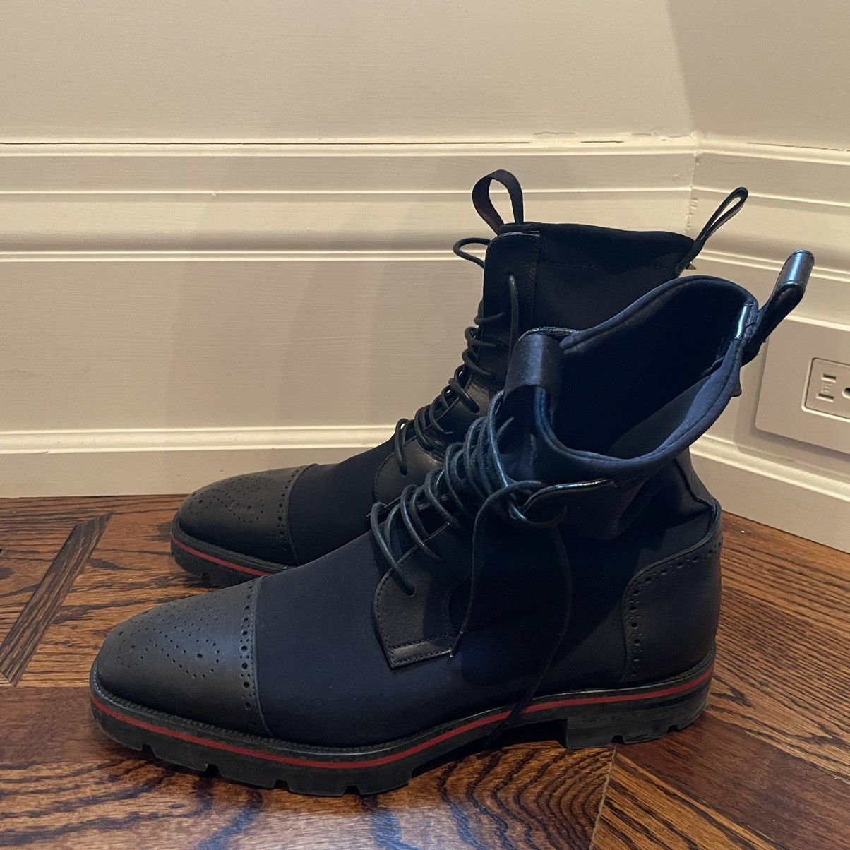 Christian Louboutin Navy Glove soft Nylon Boots Size US 7 / EU 40 - 6 Thumbnail