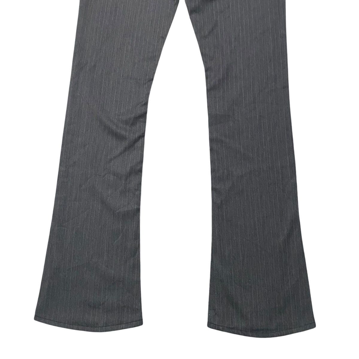 Japanese Brand GARÇON WAVE Pinstripe Wolf Low Flare Pants Size US 31 - 12 Thumbnail