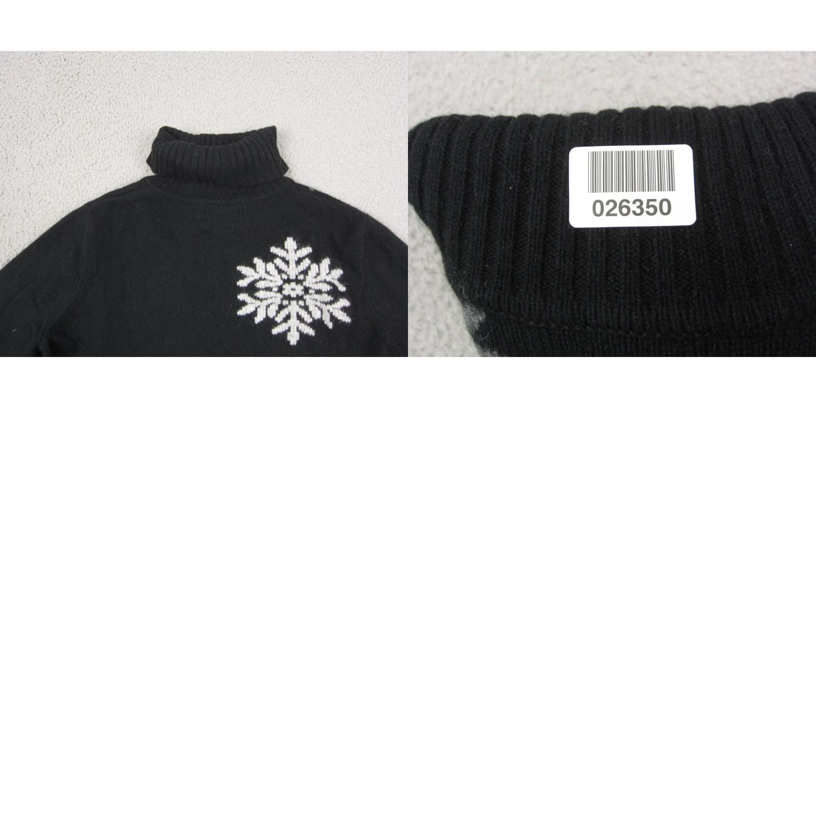 Eddie Bauer VINTAGE Eddie Bauer Sweater Womens Medium Black Turtleneck Angora Wool Snow 90s Size M / US 6-8 / IT 42-44 - 9 Thumbnail