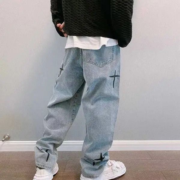 Japanese Brand Asakawa x Kai Washed street hip-hop baggy jeans Size US 34 / EU 50 - 2 Thumbnail