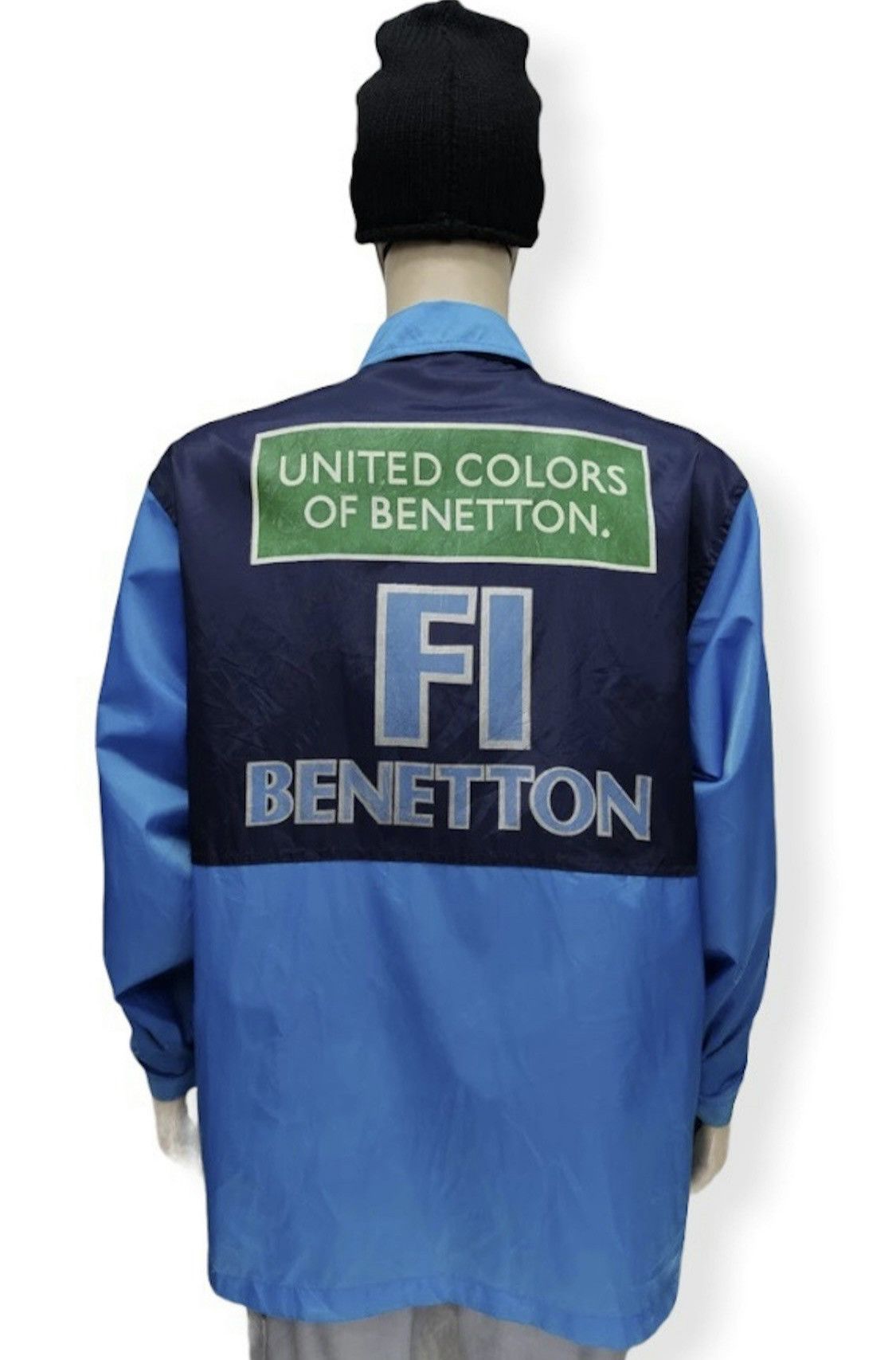 Vintage Vintage 90's BENETTON F1 Windbreaker Jacket Size US L / EU 52-54 / 3 - 1 Thumbnail