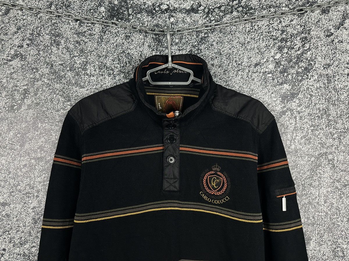 Carlo Colucci Men’s Carlo Colucci 1/4 Zip Sweatshirt Striped Pullover M-L Size US L / EU 52-54 / 3 - 2 Thumbnail