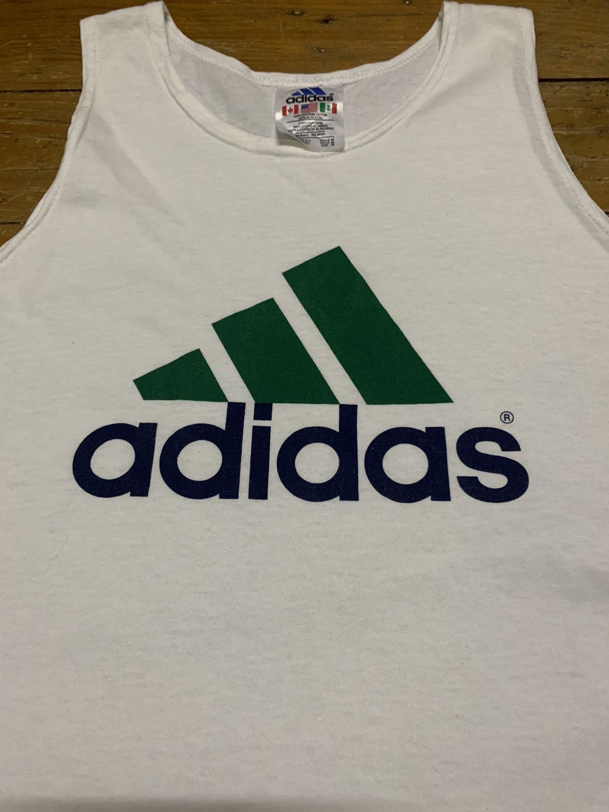 Adidas × Vintage Y2k Adidas Tank Top Big Logo Printed Tee Size US XS / EU 42 / 0 - 3 Thumbnail