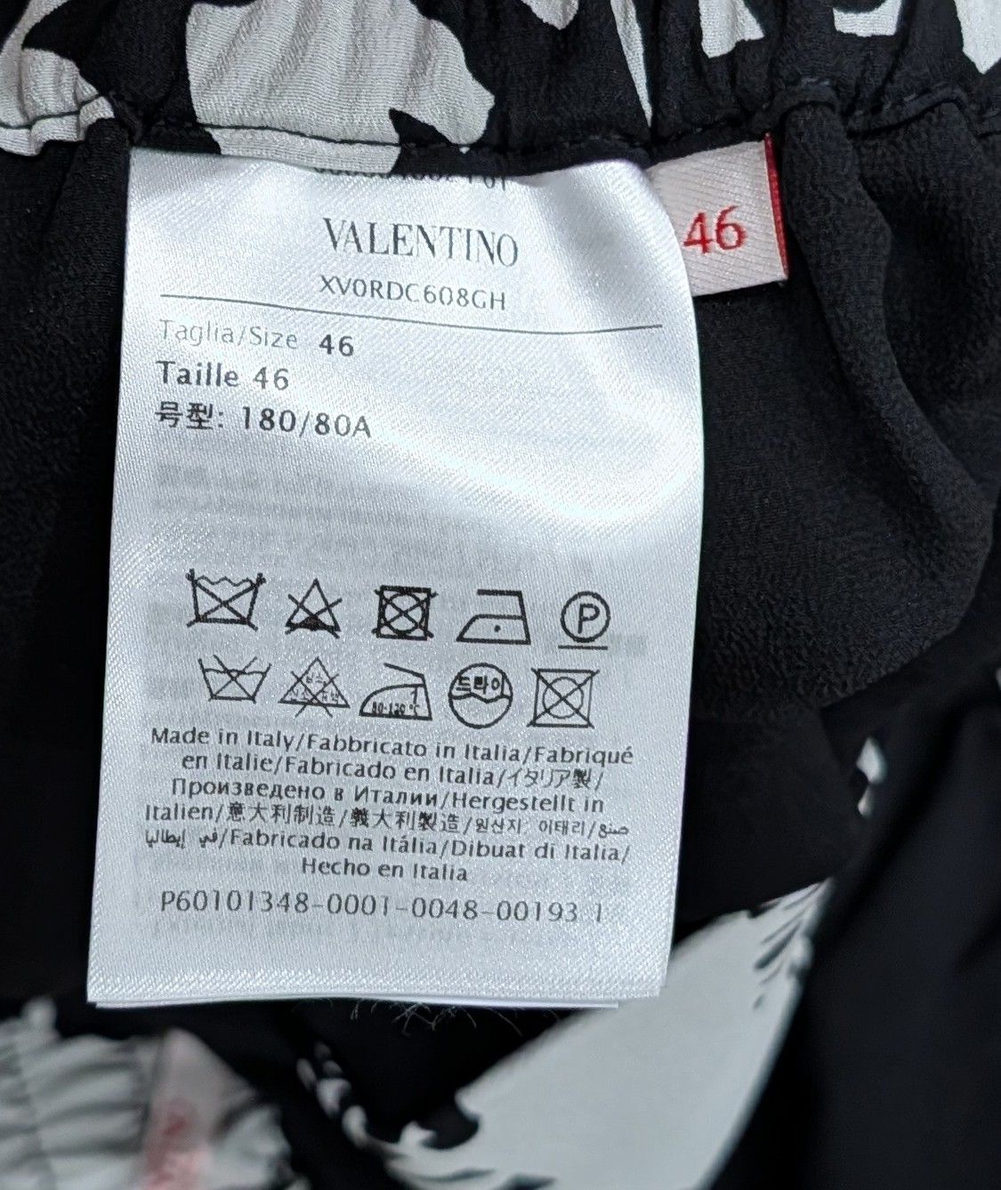 Valentino Valentino Logo Cotton Bermuda Shorts Black/White 46 US 30 Size US 30 / EU 46 - 6 Thumbnail