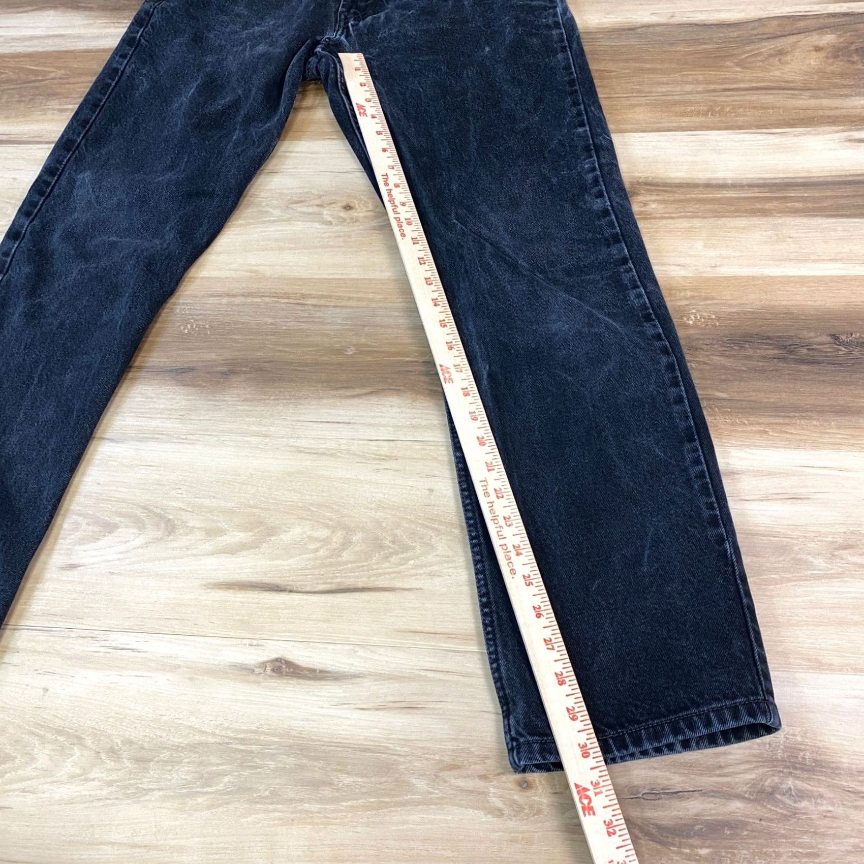 Levi's Levi's 505 Jeans Men 33x32 Heritage 100% Cotton Regular Fit Washed Black Vintage Straight Jeans Mens Size US 33 - 4 Thumbnail