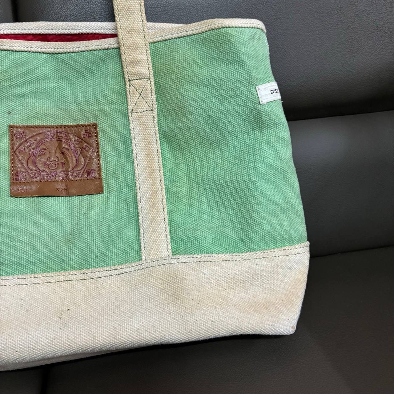 Evisu Vintage Evisu Canvas Shopping Bag Boston Bag Tote Bag Size ONE SIZE - 5 Thumbnail