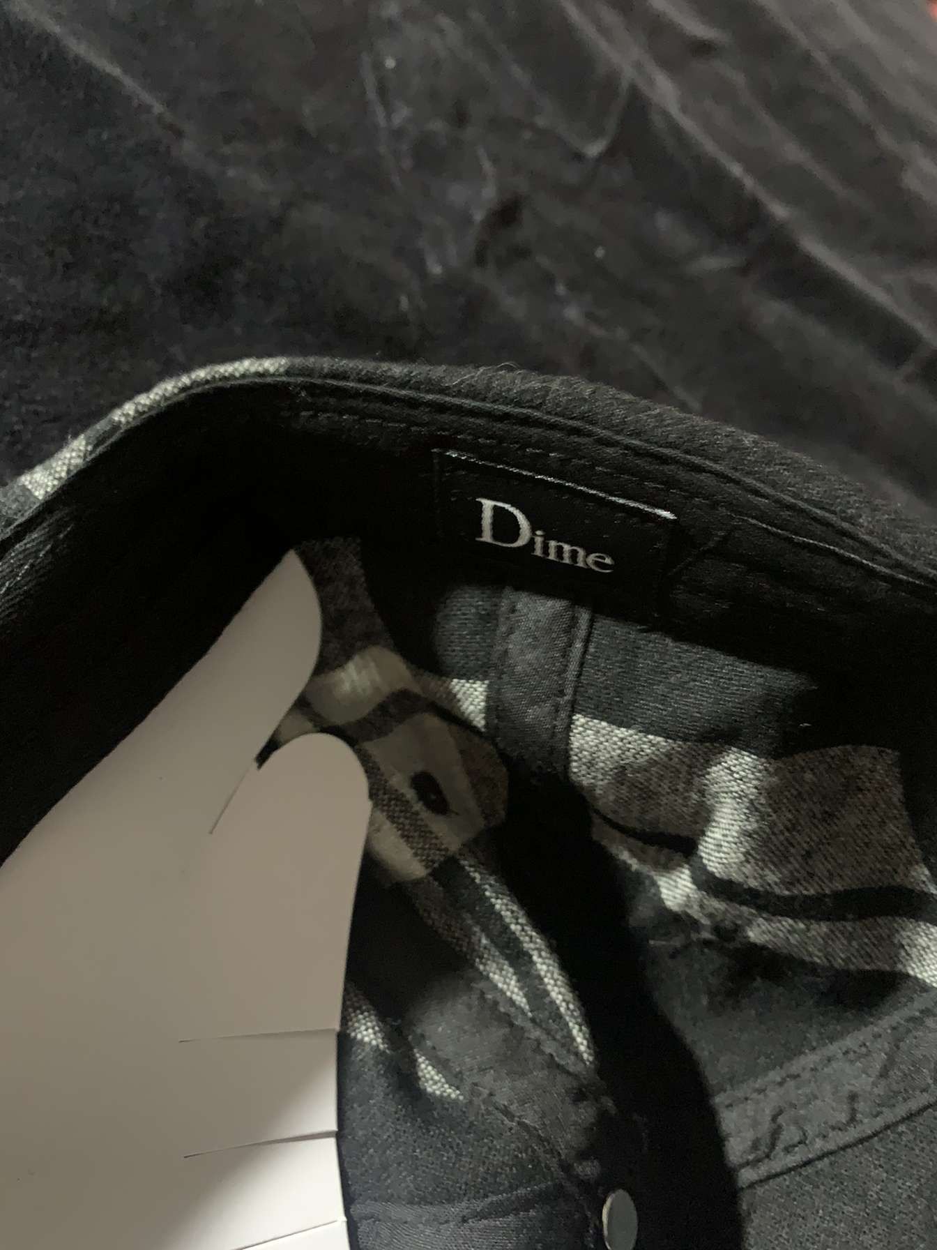 Dime Dime Black Plaid Cap/Hat Size ONE SIZE - 2 Thumbnail