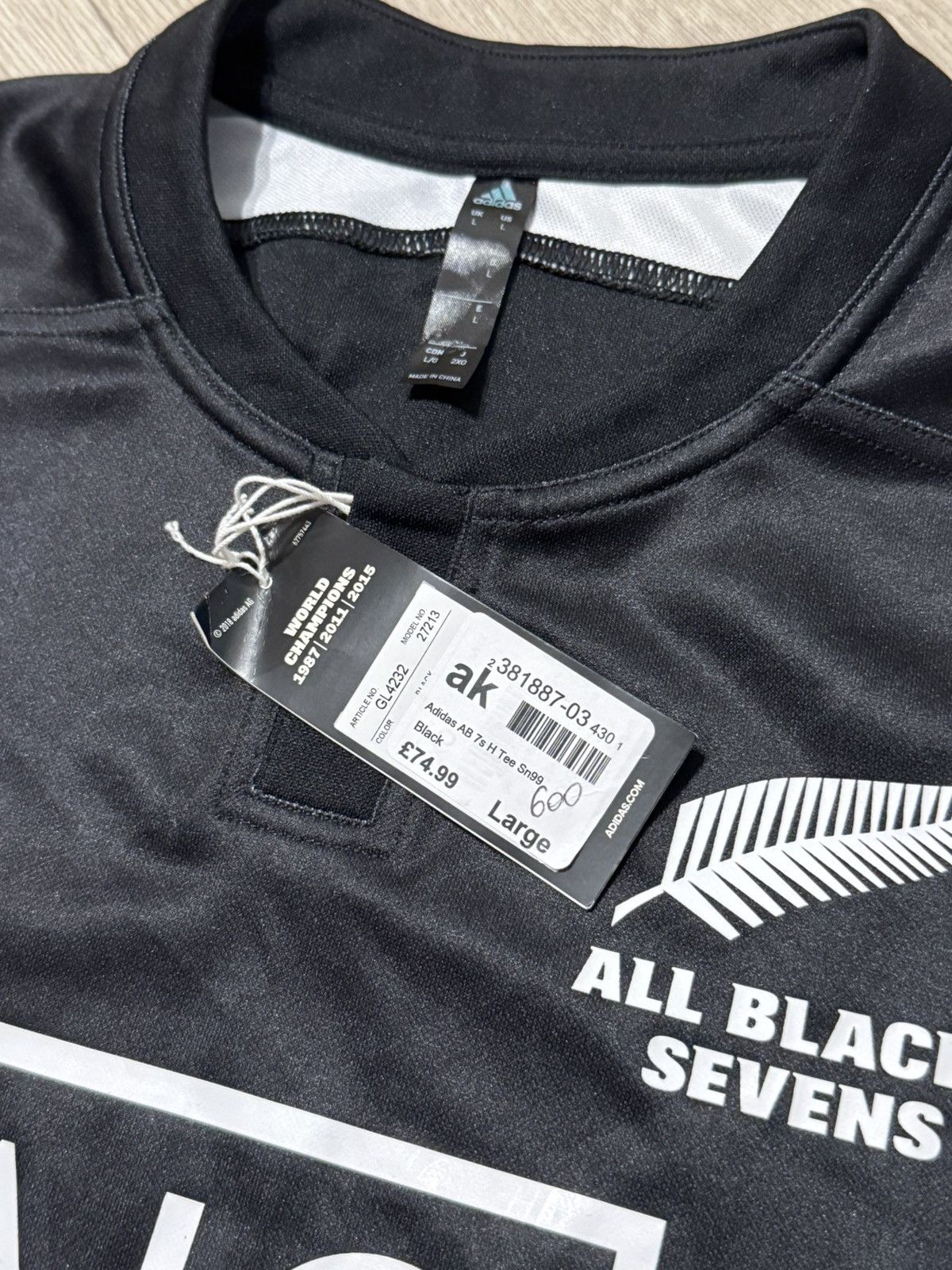 Adidas 🔷Adidas All Blacks New Zeeland Rugby Jersey🔷 Size US L / EU 52-54 / 3 - 4 Thumbnail