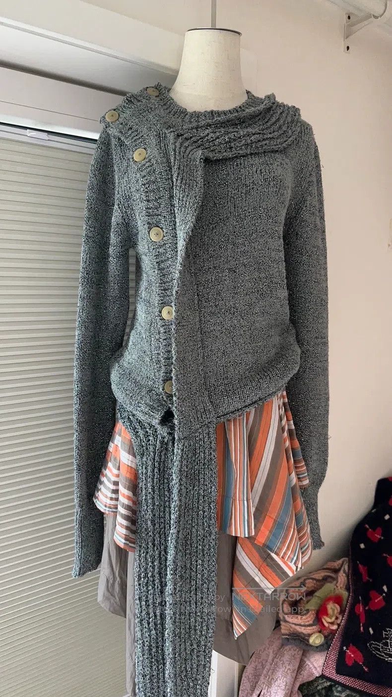 Vivienne Westwood Vivienne Westwood Vintage asymmetrical, laced, sweater coa Size S / US 4 / IT 40 - 3 Thumbnail