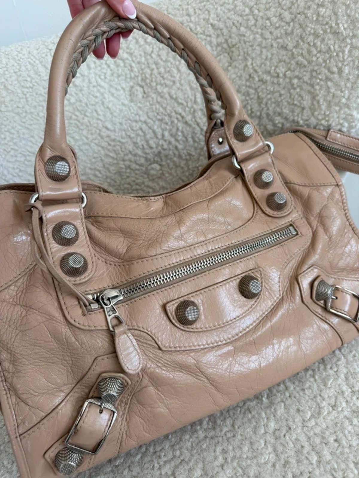 Balenciaga Balenciaga Le City Handbag – Beige Size ONE SIZE - 7 Thumbnail