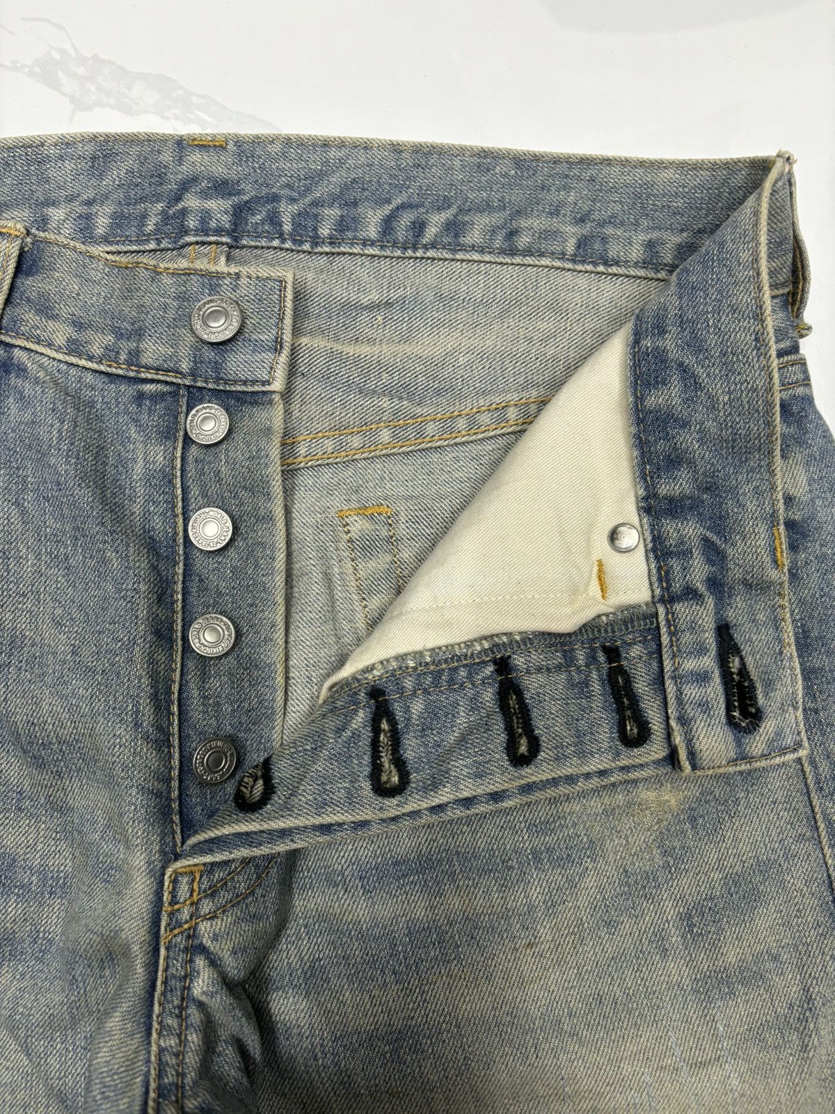 If Six Was Nine Takeo Kikuchi Mud Wash I6W9 Style Lgb Distressed Denim Jeans Size US 30 / EU 46 - 9 Thumbnail