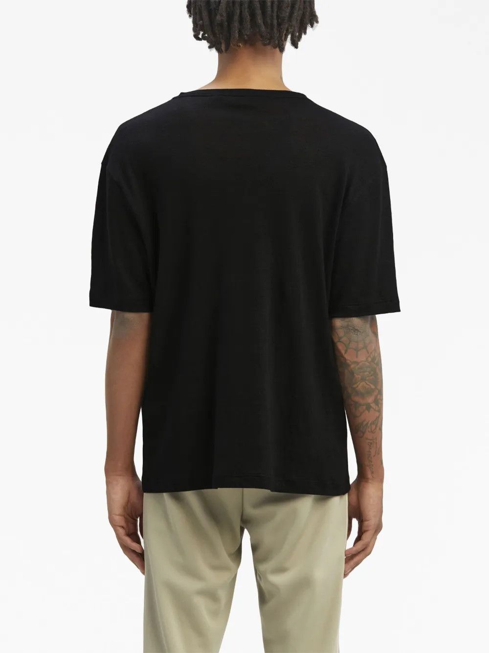 Palm Angels o1y0325 Logo Crewneck T-Shirt in Black Size US S / EU 44-46 / 1 - 4 Thumbnail