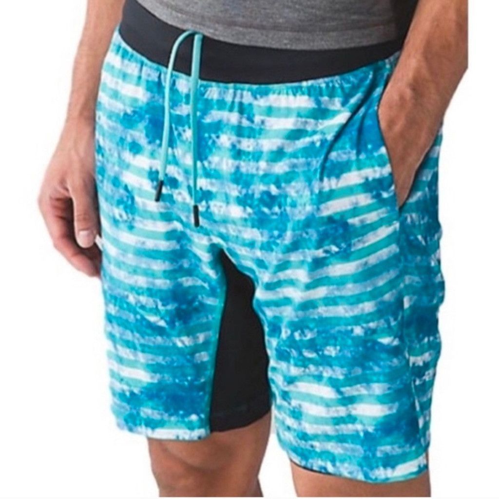 Lululemon Lululemon T.H.E. Tidal Stripe Dual Lined Shorts Size Small Size US 26 / EU 42 - 3 Thumbnail