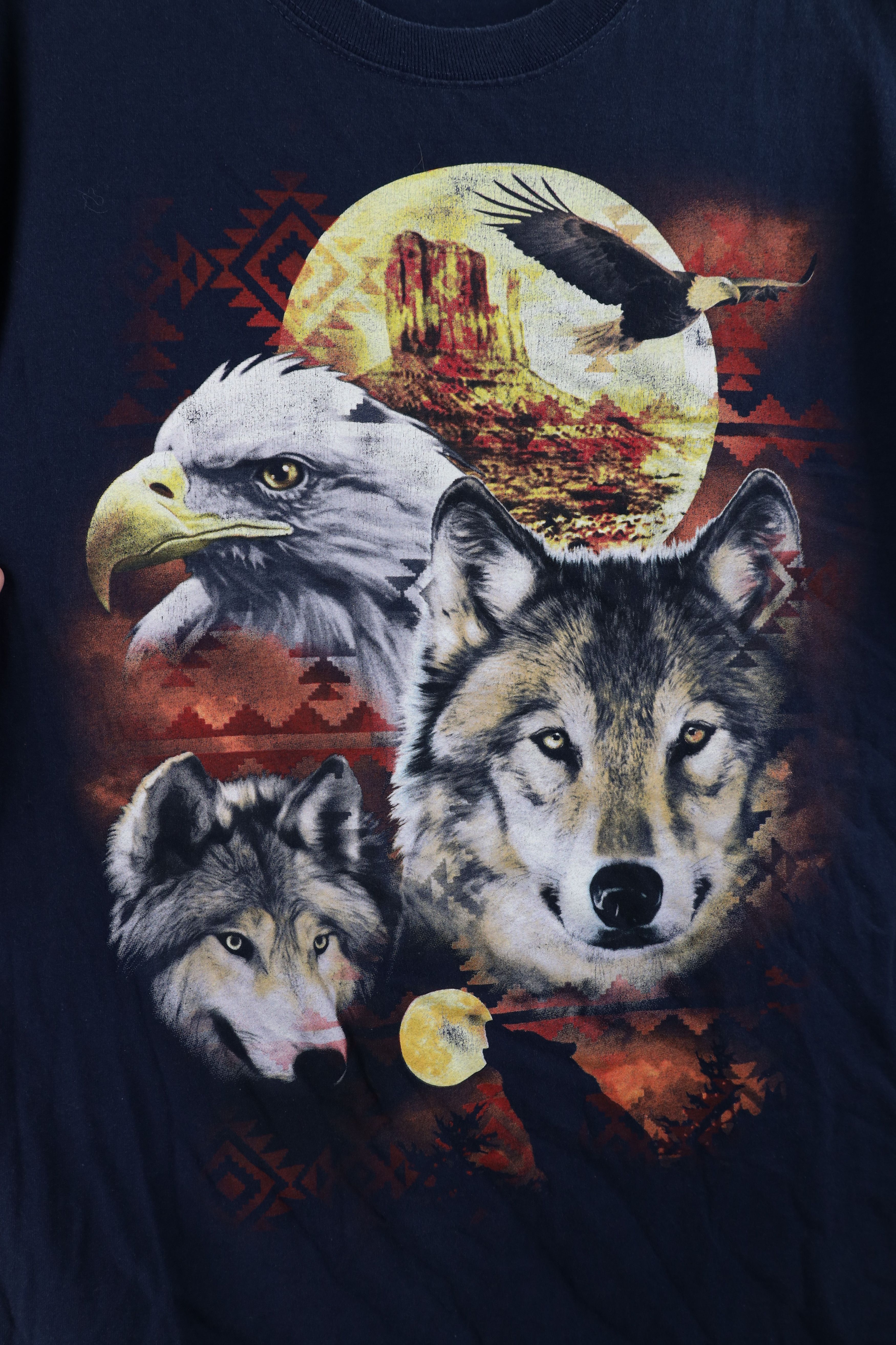Vintage Vintage 90s Y2K Streetwear Southwestern Nature Eagle T-Shirt Size US L / EU 52-54 / 3 - 4 Thumbnail