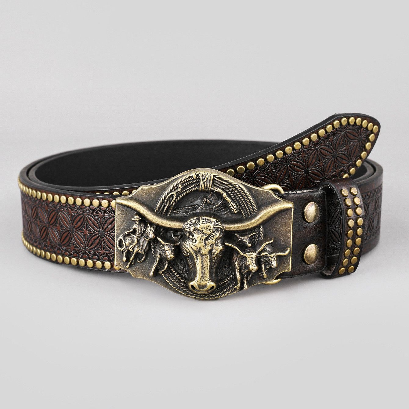 Other Vintage Cattle Pu Leather Belt Size ONE SIZE - 1 Thumbnail