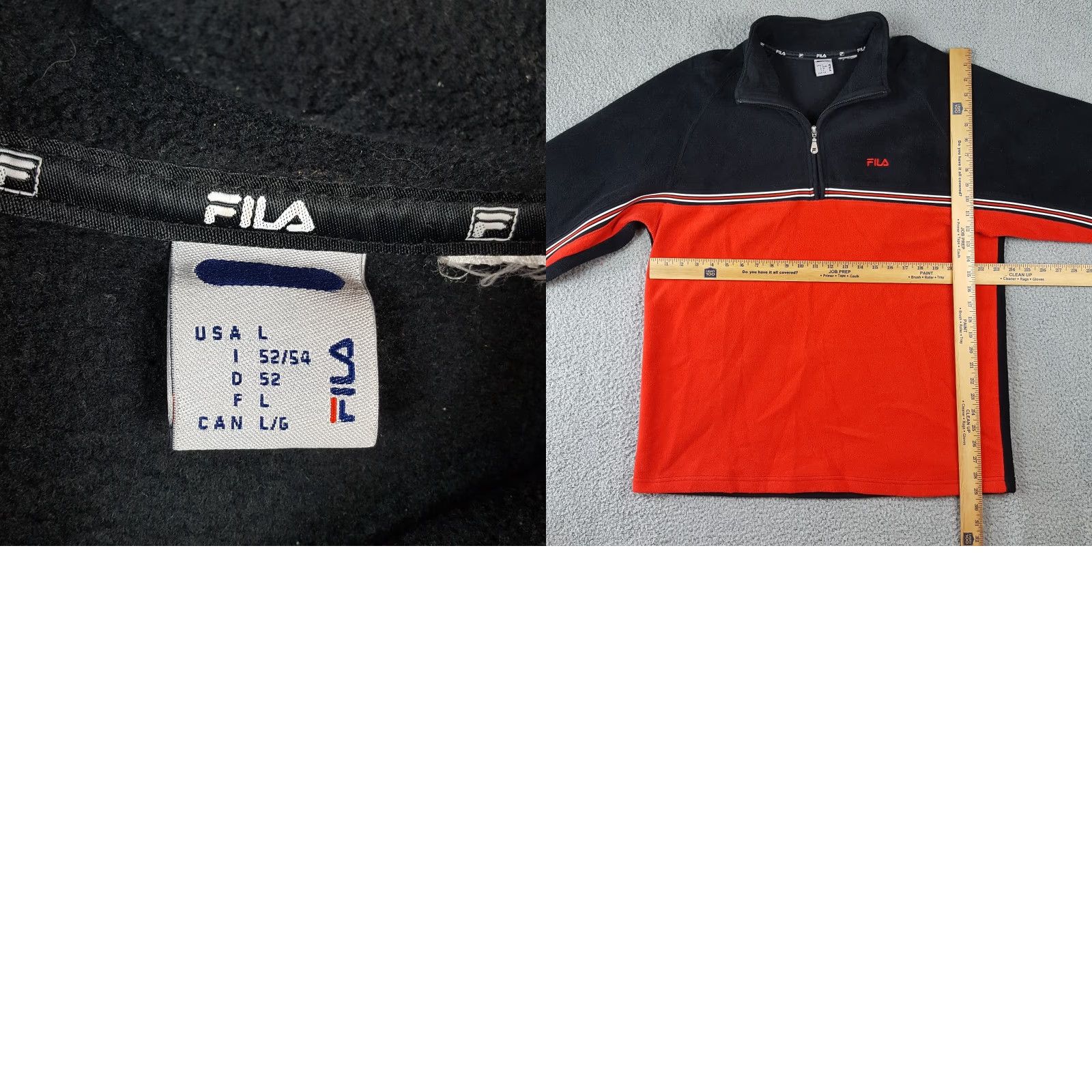 Fila Y2K FILA 2-Tone Fleece Quarter Zip Pullover Men's Size L Crewneck Sweatshirt Vintage Red Pile Jacket Outdoor Hiking Size US L / EU 52-54 / 3 - 8 Thumbnail