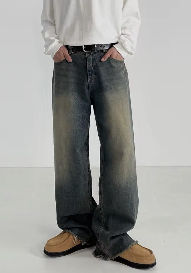 Japanese Brand × Vintage Retro Loose Washed Jeans Size US 34 / EU 50 - 1 Thumbnail