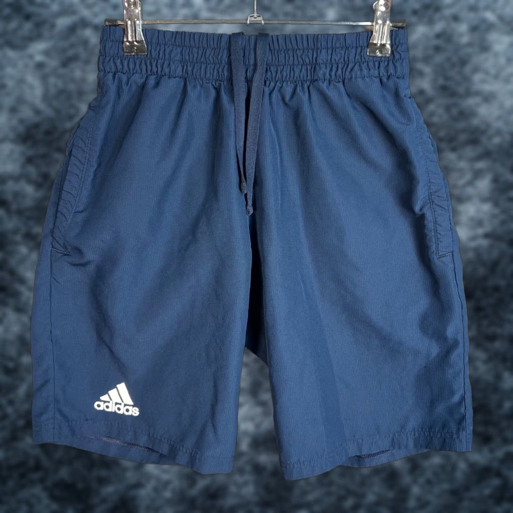 Adidas Adidas Womens Size Small Blue Climalite Athletic Shorts Drawstring Activewear Short S Womens Blue Adidas Size 28" / US 6 / IT 42 - 1 Thumbnail