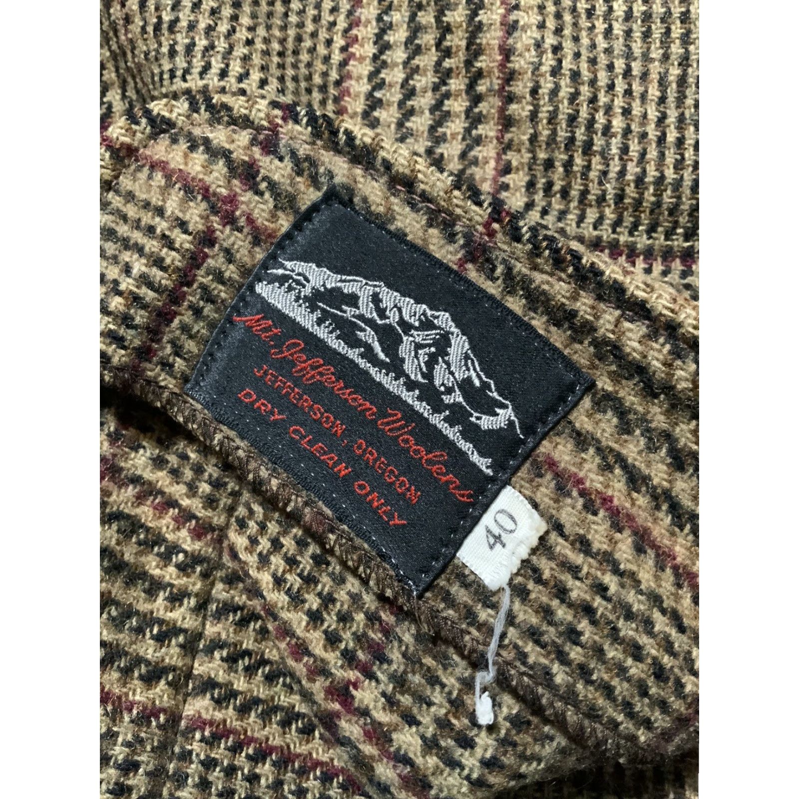 Vintage VINTAGE Mt. Jefferson Woolens Oregon Houndstooth Wool Sportscoat Jacket Sz. 40 Size US XXS / EU 40 - 4 Thumbnail