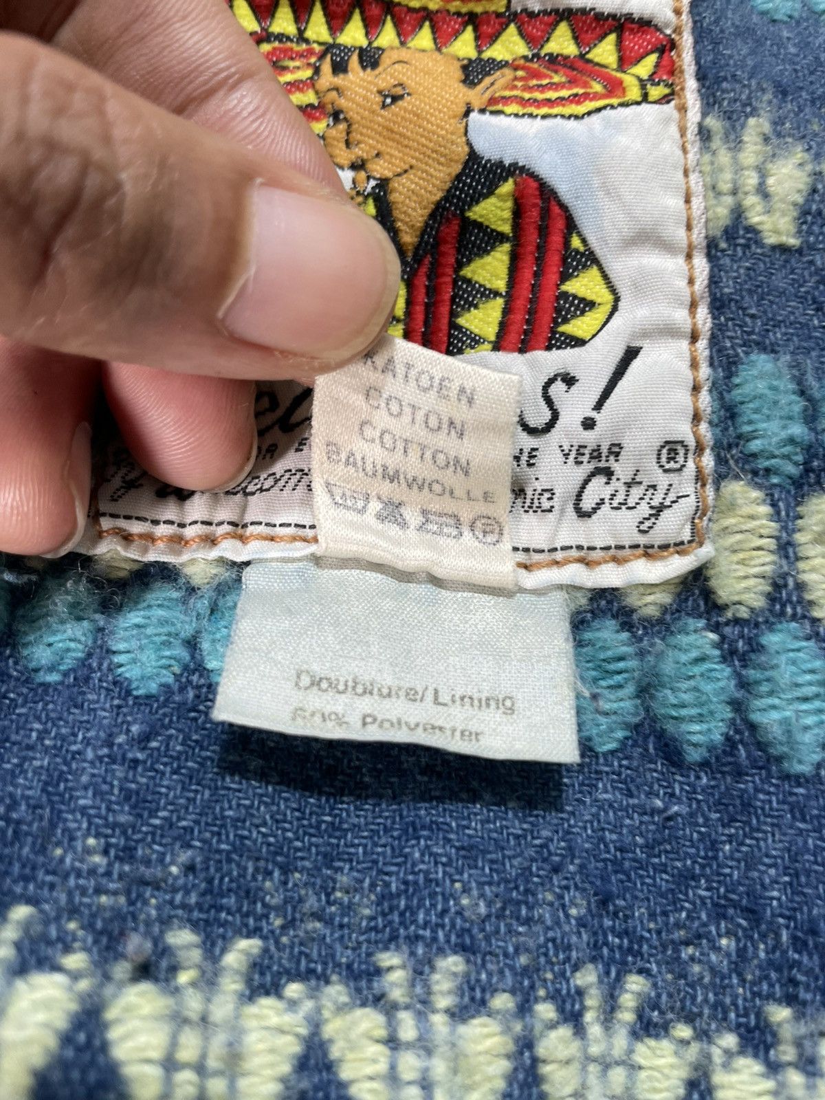 Vintage RARE Atomic City French Work men Denim Jacket Mudwash Size US L / EU 52-54 / 3 - 12 Thumbnail