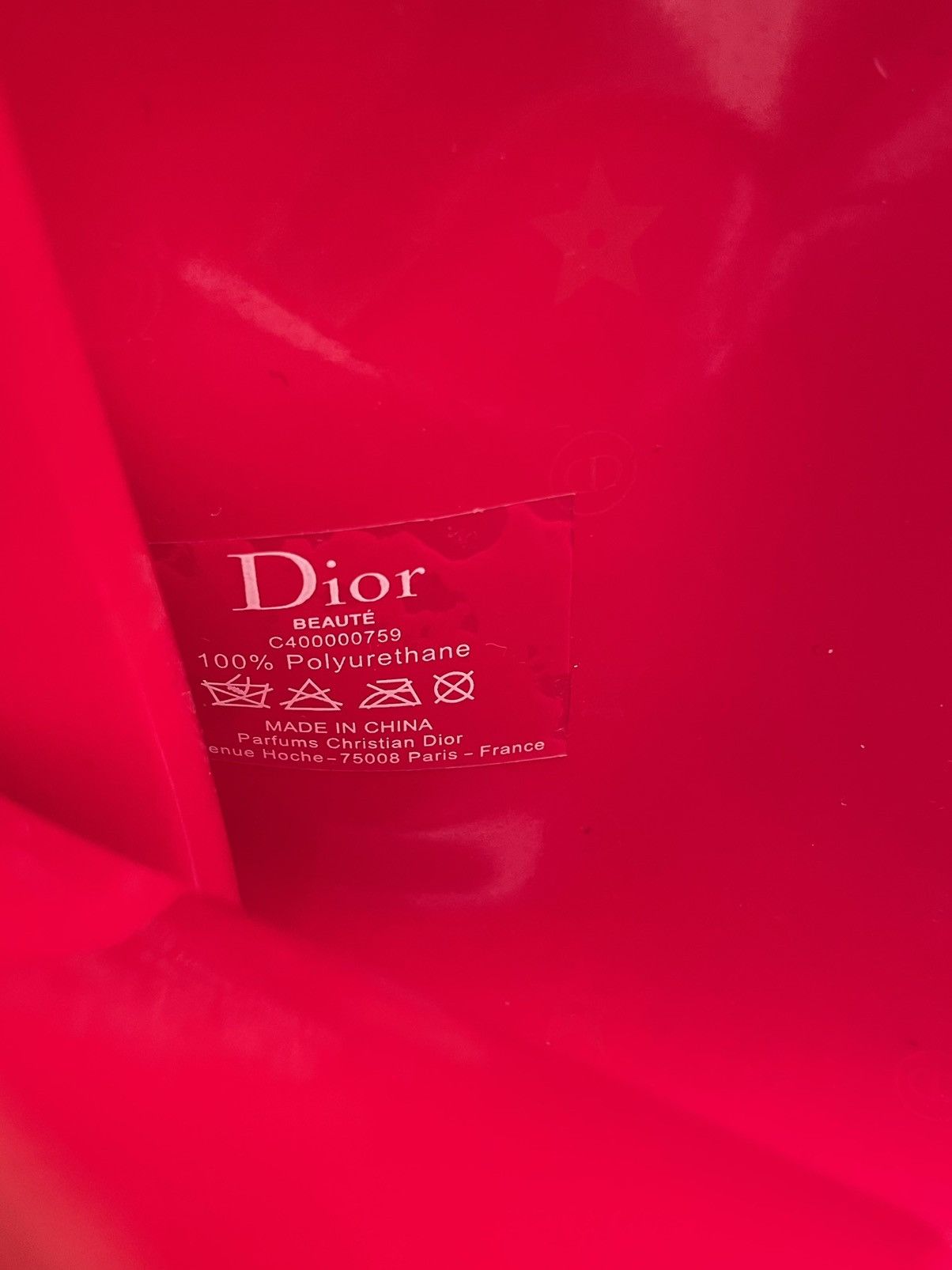 Dior Red leather Dior cosmetic bag pouch parfums beauty Size ONE SIZE - 4 Thumbnail