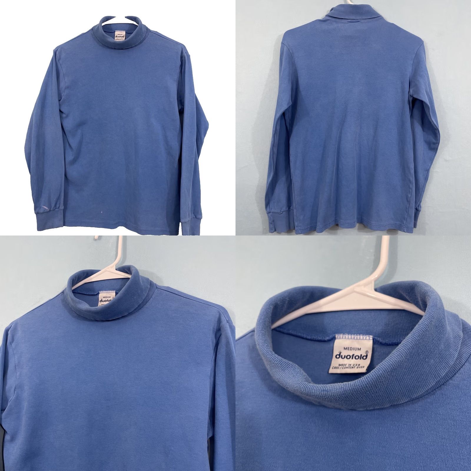 Vintage VINTAGE Duofold Thermal Turtleneck Sweater Women M Long Sleeve Blue Soft 90s Casual Activewear Mens Womens Boys Girls Size M / US 6-8 / IT 42-44 - 9 Thumbnail