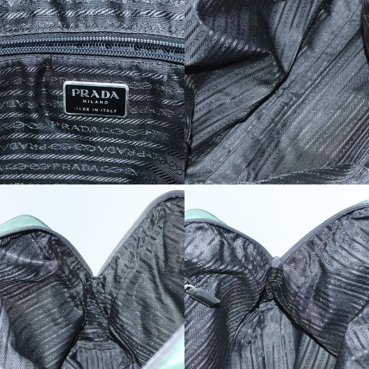 Prada PRADA Hand Bag Nylon Khaki Silver Size ONE SIZE - 12 Thumbnail
