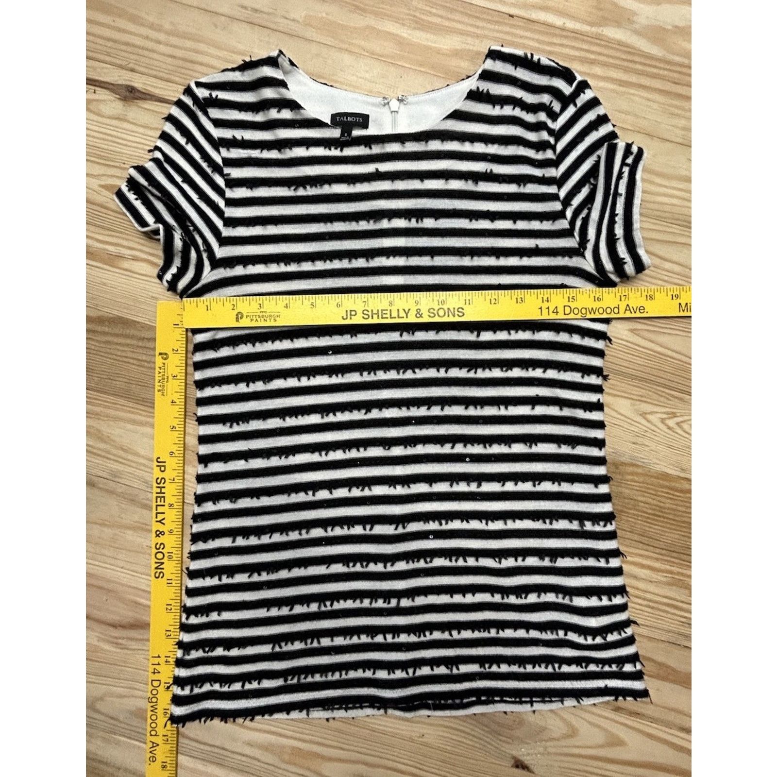 Other Talbots Womens Black White Striped Shirt Sz S Short Sleeve Size S / US 4 / IT 40 - 8 Thumbnail