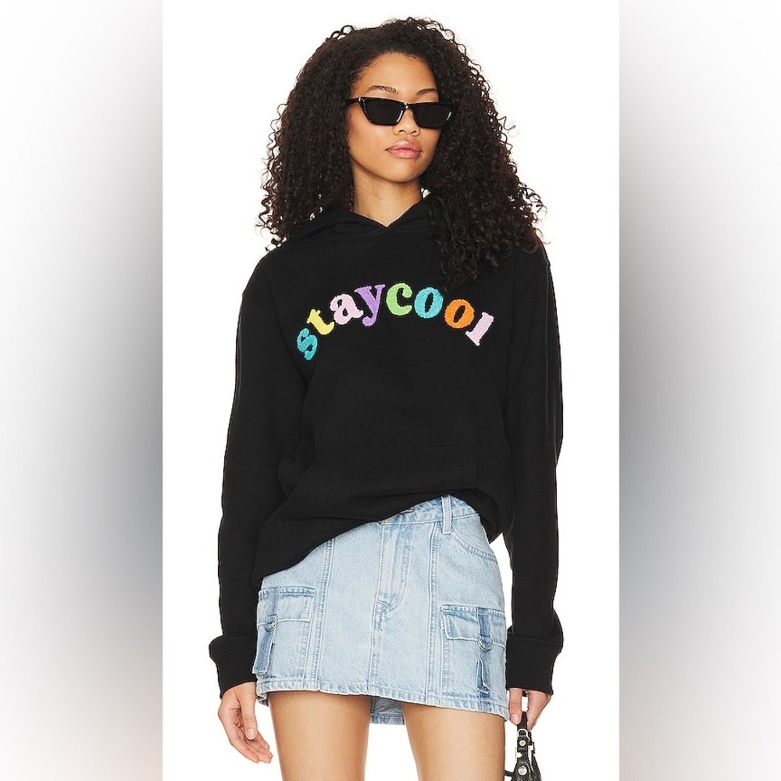REVOLVE Revolve Stay Cool Rainbow Arch Hoodie in Black L Size L / US 10 / IT 46 - 1 Thumbnail