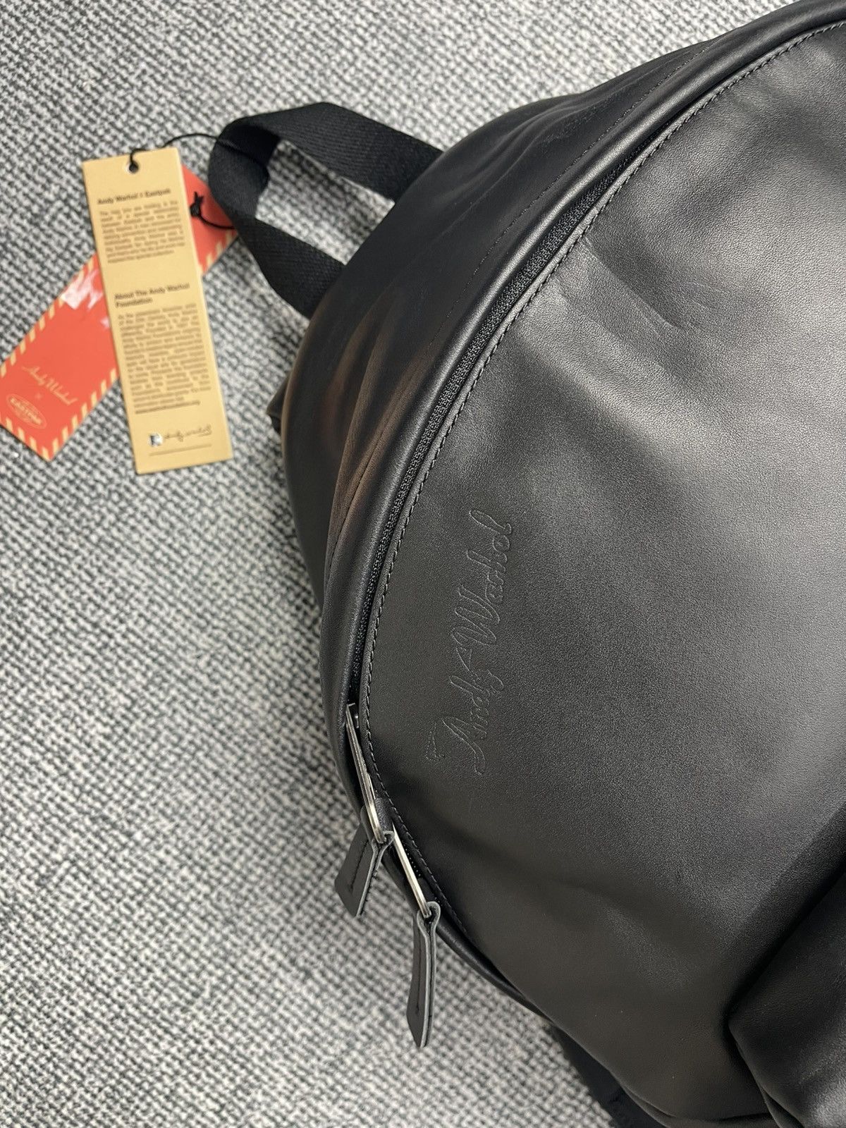 Eastpak X Andy Warhol Cowhide Leather Backpack L/Edition in Black, Men's — image 4 of 6