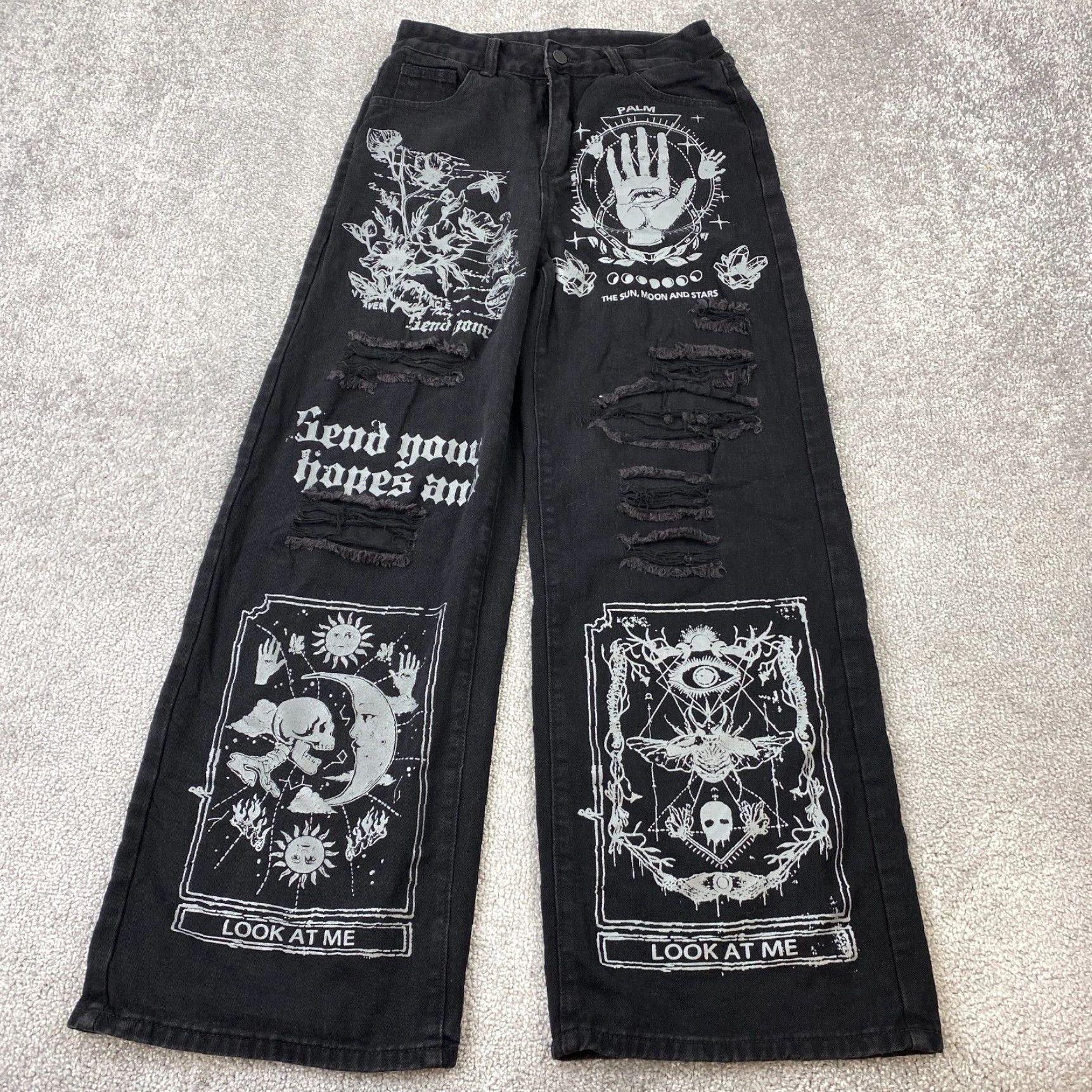 Jazz Distressed Straight Leg Jeans Jazz Distressed Straight Leg Jeans