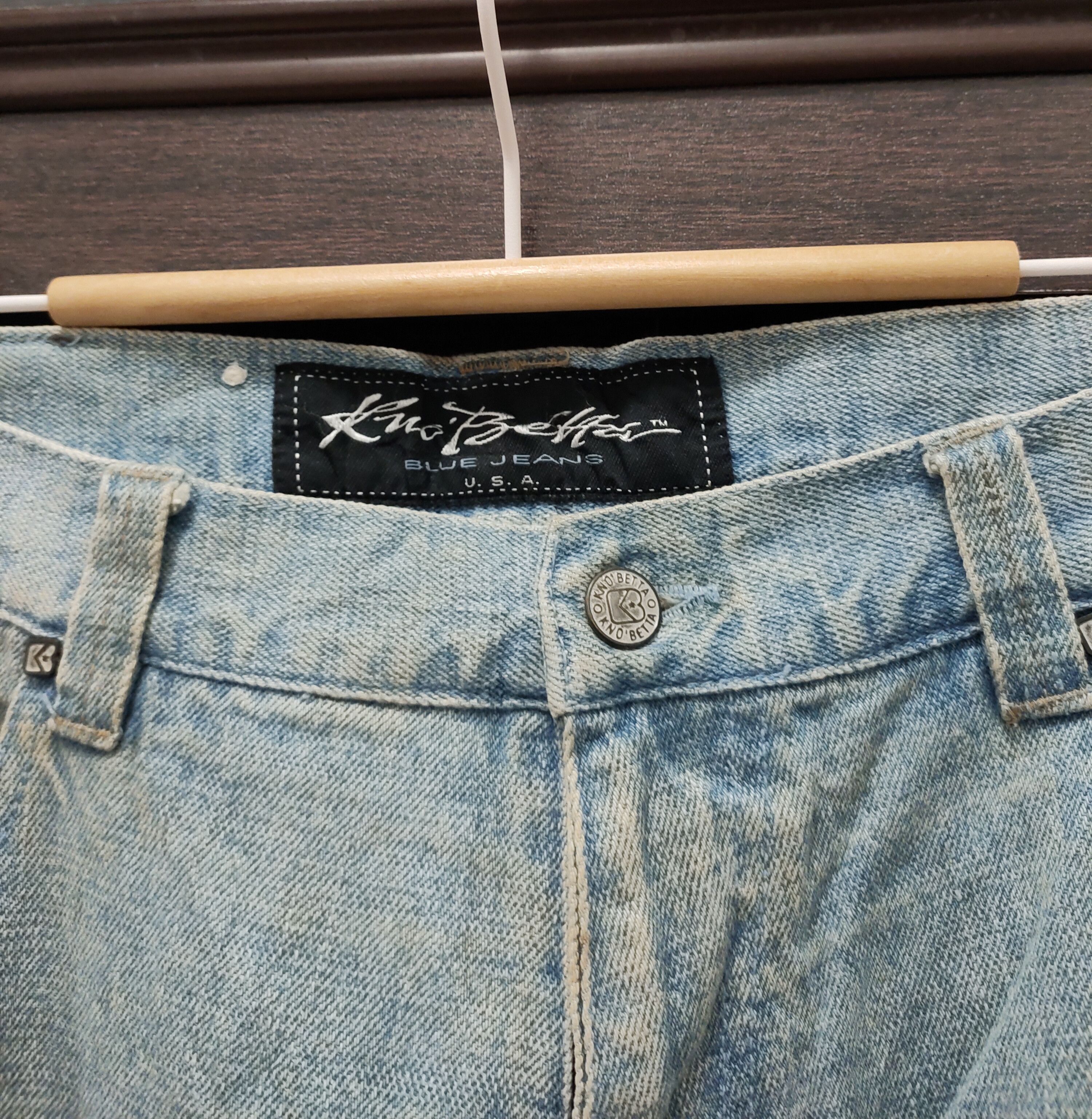 Vision Streetwear 💥90's Baggy Kno.Betta Blue Jeans U.S.A 💥 Size US 36 / EU 52 - 11 Thumbnail