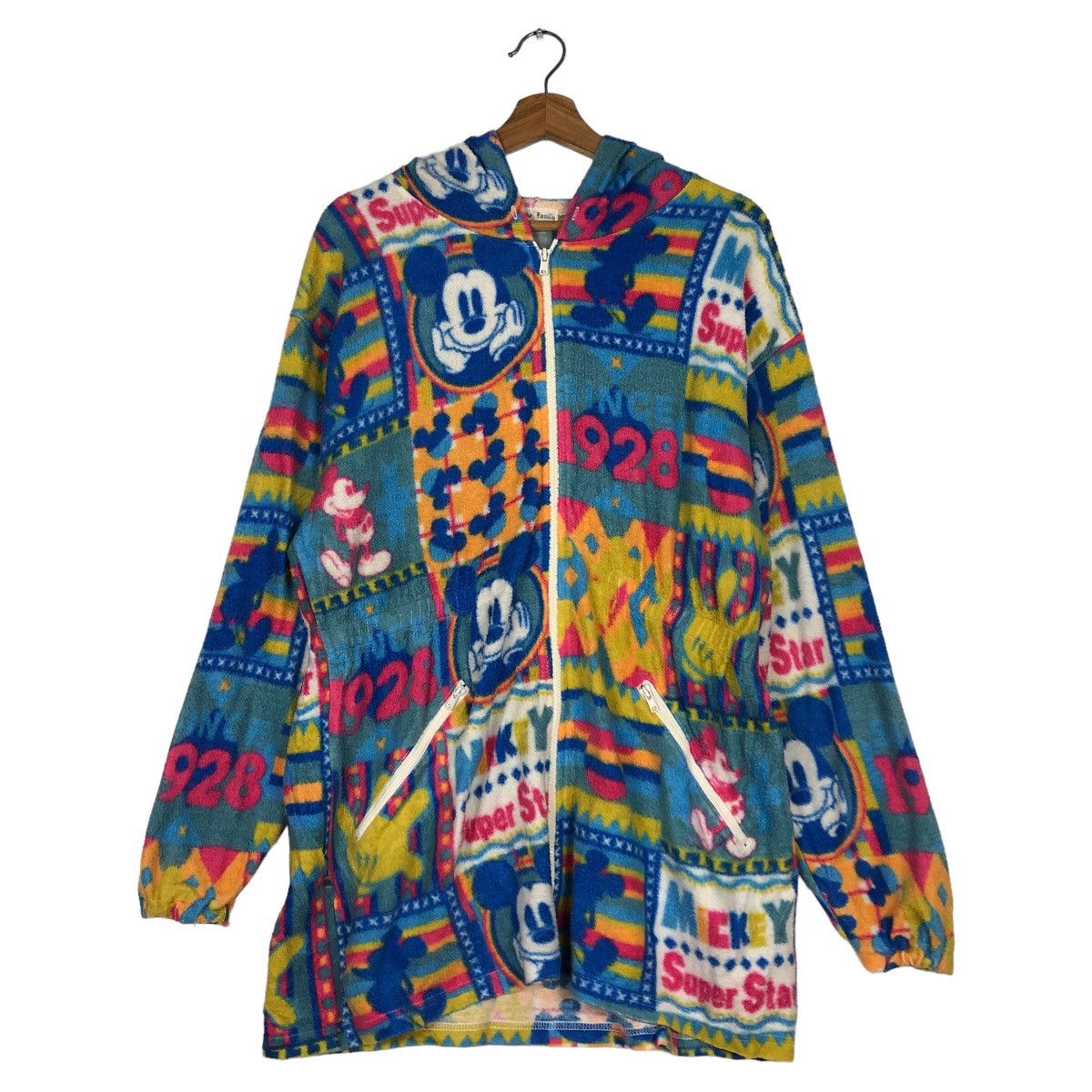 Japanese Brand 🔥Vtg Mickey Mouse Full Print Zipper Jacket Size US S / EU 44-46 / 1 - 10 Thumbnail