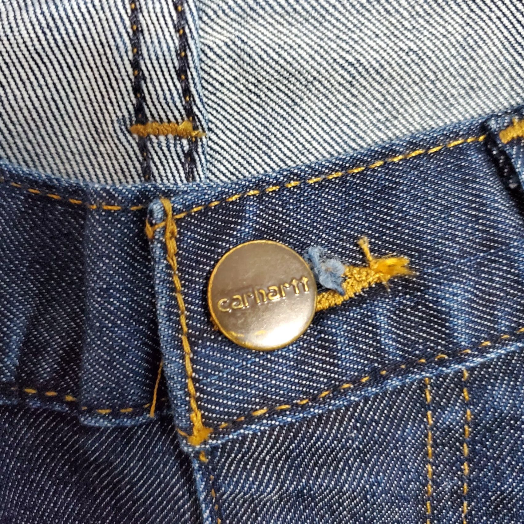 Carhartt Carhartt Jeans Womens 10 Tall Denim Blue Relaxed Straight Leg Mid Rise Workwear Jeans Size 32" / US 10 / IT 46 - 7 Thumbnail