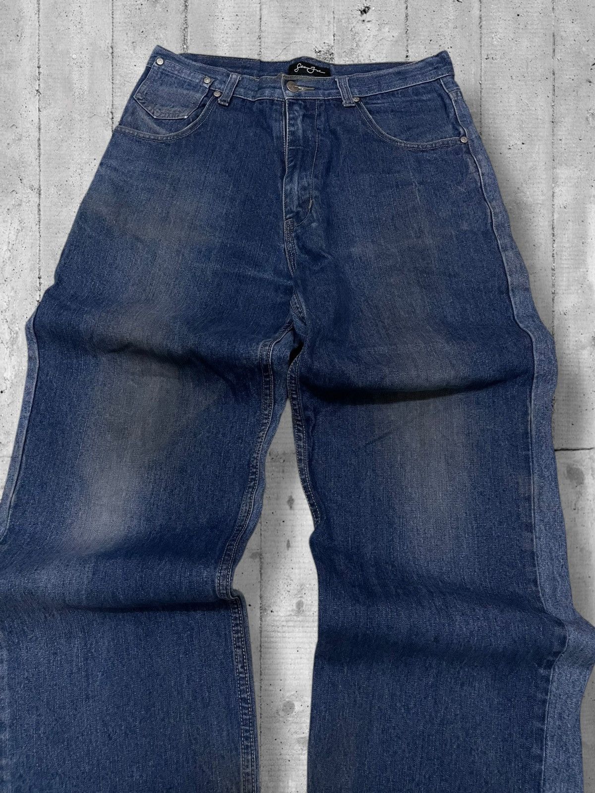 Designer × Other Vintage Og 1990s Designer Sean John Baggy Distressed Denim Size US 31 - 4 Thumbnail