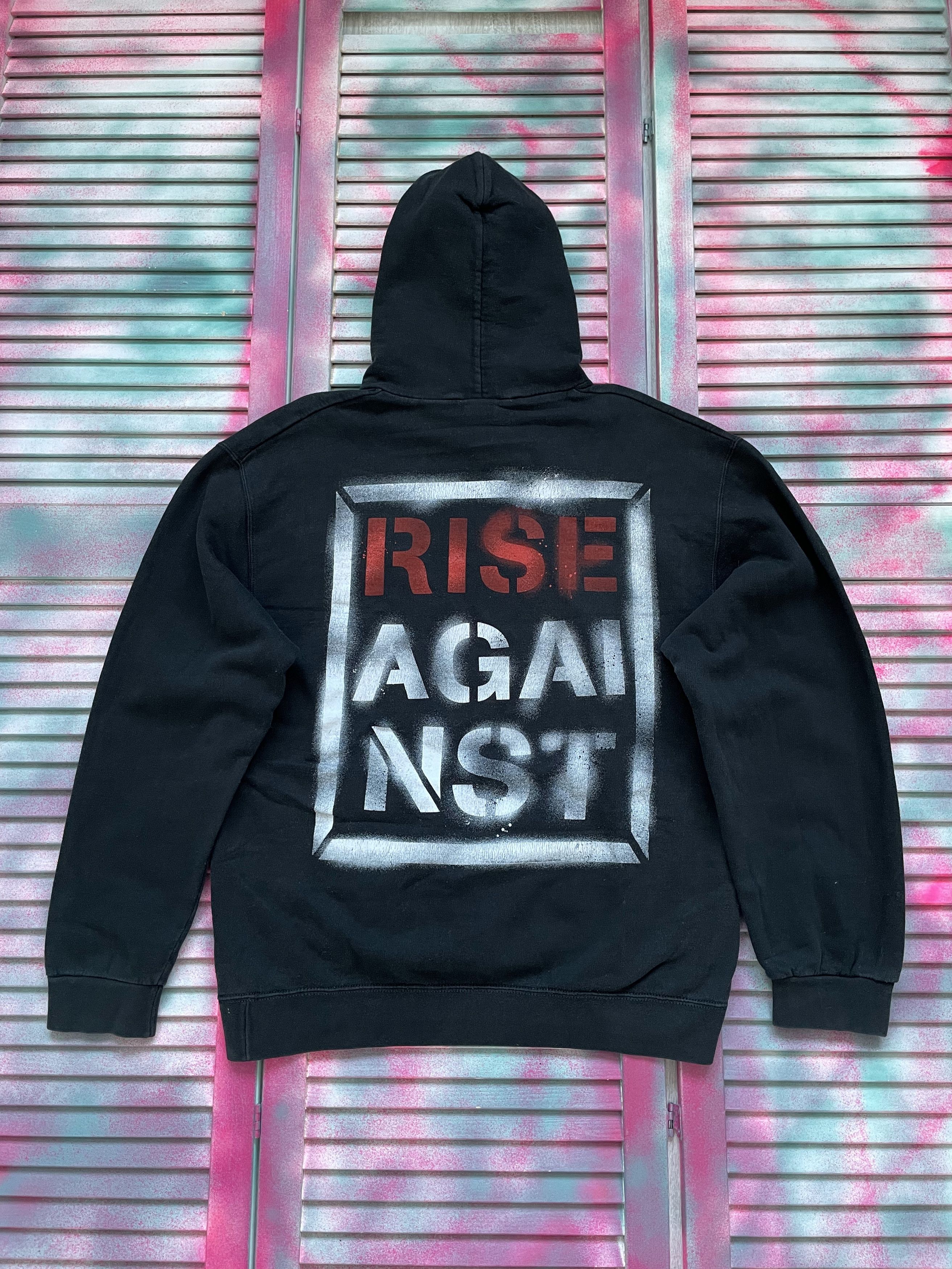 Band Tees Vintage RISE AGAINST Street Style Graffiti Big Logo Hoodie Size US L / EU 52-54 / 3 - 5 Thumbnail