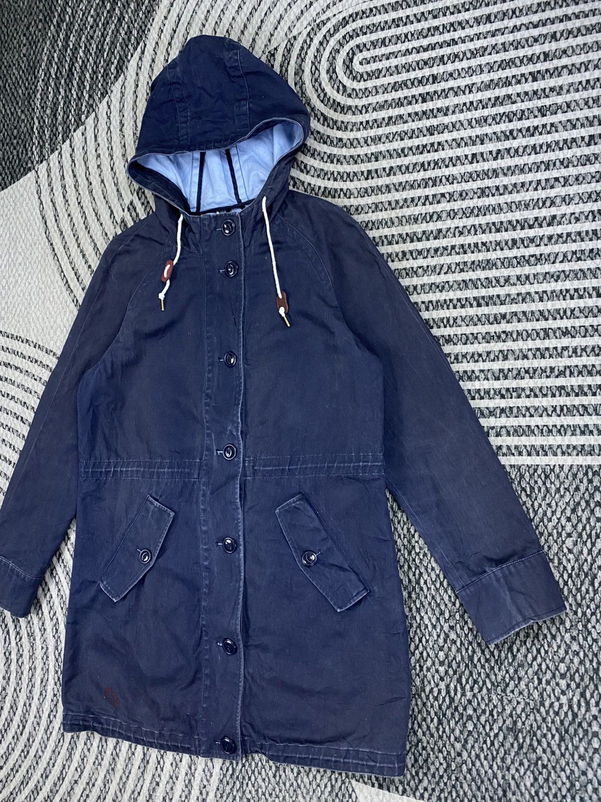 Lands' End Vintage Land’s End Long Button Hooded Jacket Size M / US 6-8 / IT 42-44 - 4 Thumbnail