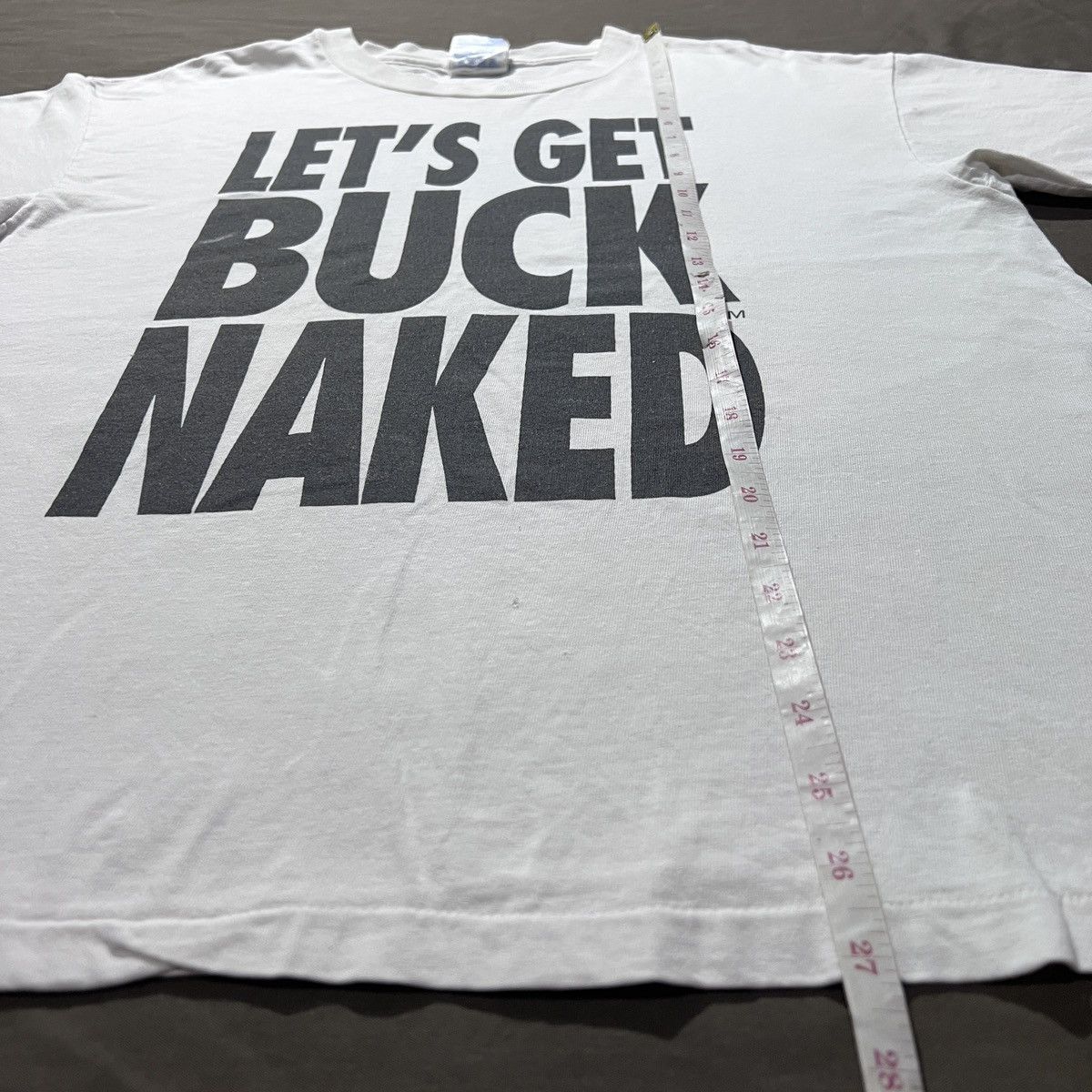 Vintage 90s LET'S GET BUCK NAKED Humor Funny Graphic Streetwear Size US L / EU 52-54 / 3 - 17 Thumbnail