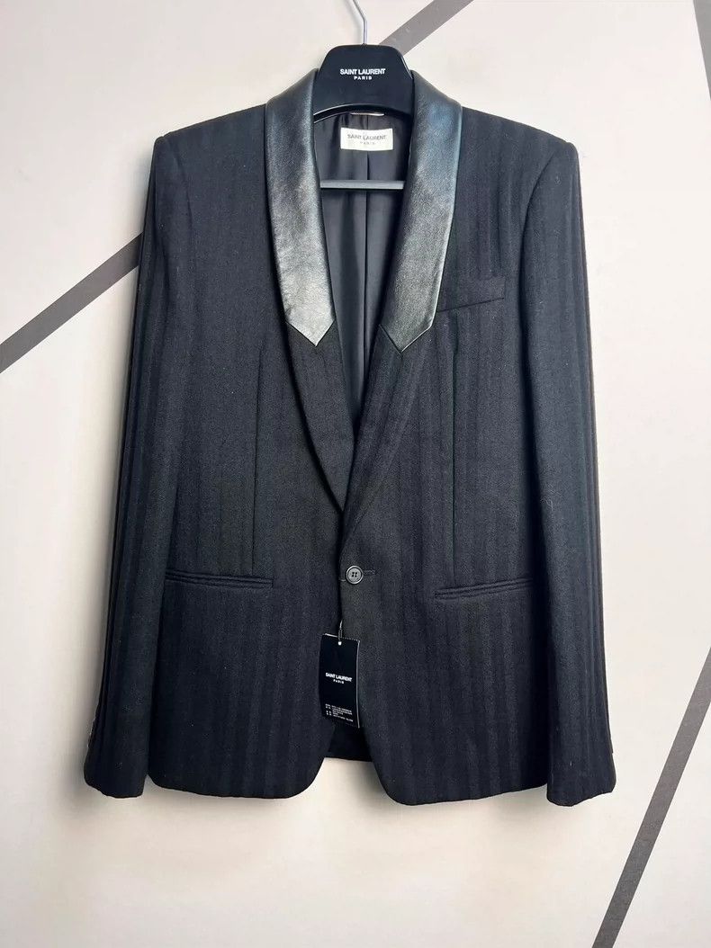 Saint Laurent Paris Saint Laurent Paris 21 Autumn and Winter Show Style Sheepsk Size 48R - 1 Thumbnail
