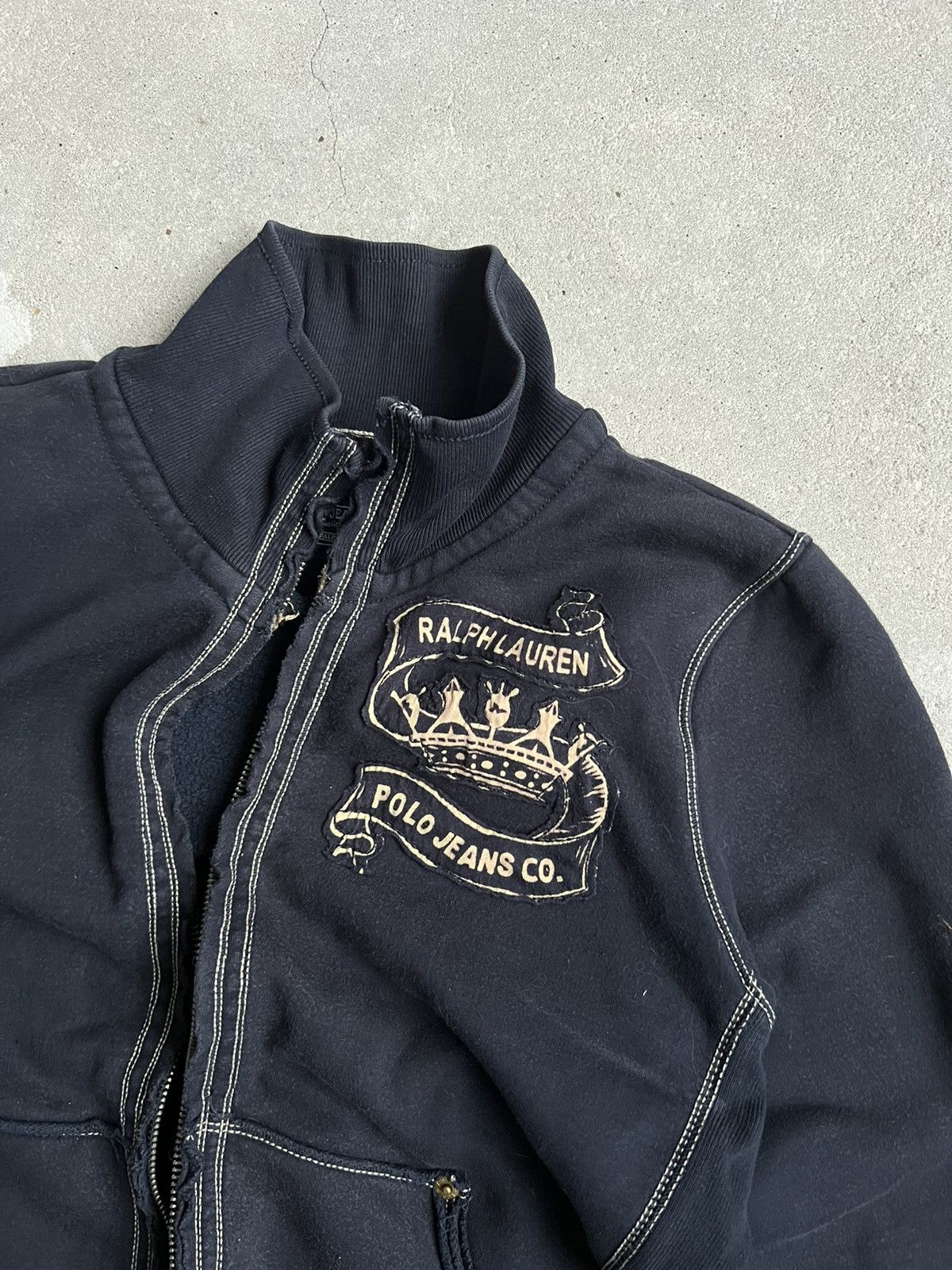 Polo Ralph Lauren Vintage Ralph Lauren Zip Up Distressed Size XL / US 12-14 / IT 48-50 - 8 Thumbnail