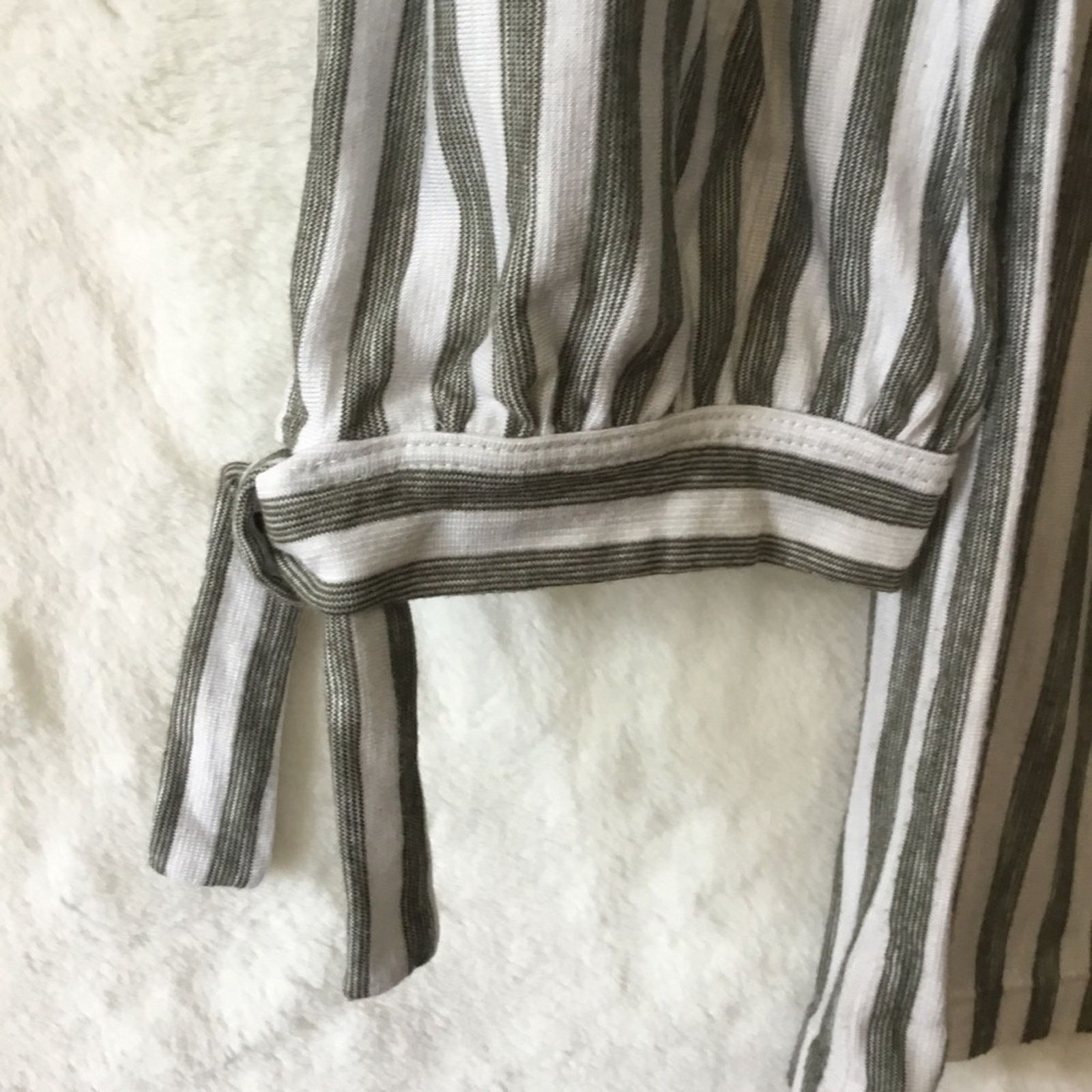 Other Max Studio Gray & White Striped Off-Shoulder Top Size XS / US 0-2 / IT 36-38 - 5 Thumbnail