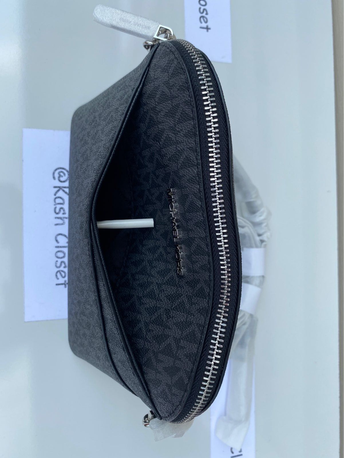 Michael Kors Dome Crossbody Purse Medium Jet Set MK Signatu