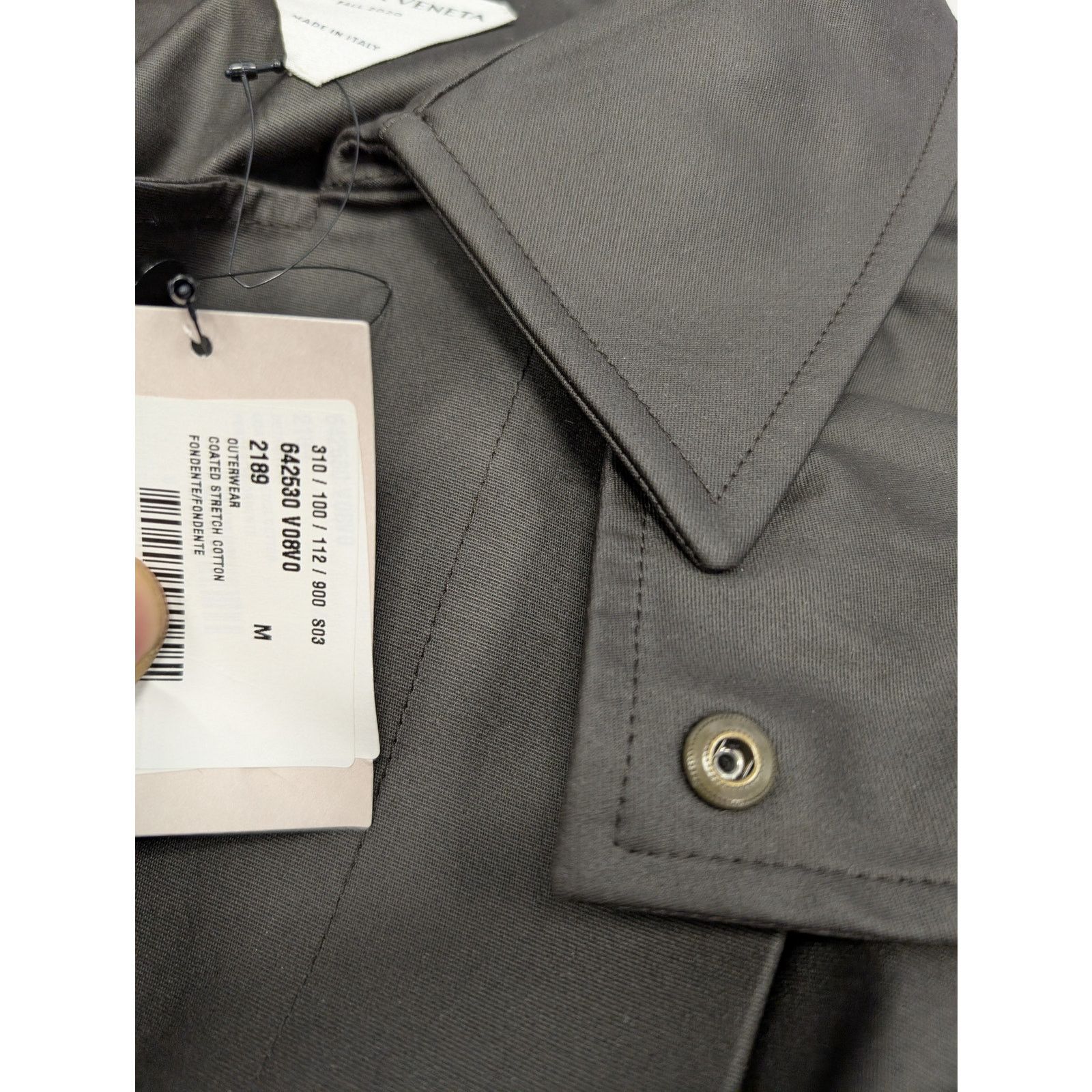 Bottega Veneta o1rshd1 Outerwear Coated Stretch Cotton Coat in Fondente Size US M / EU 48-50 / 2 - 21 Thumbnail