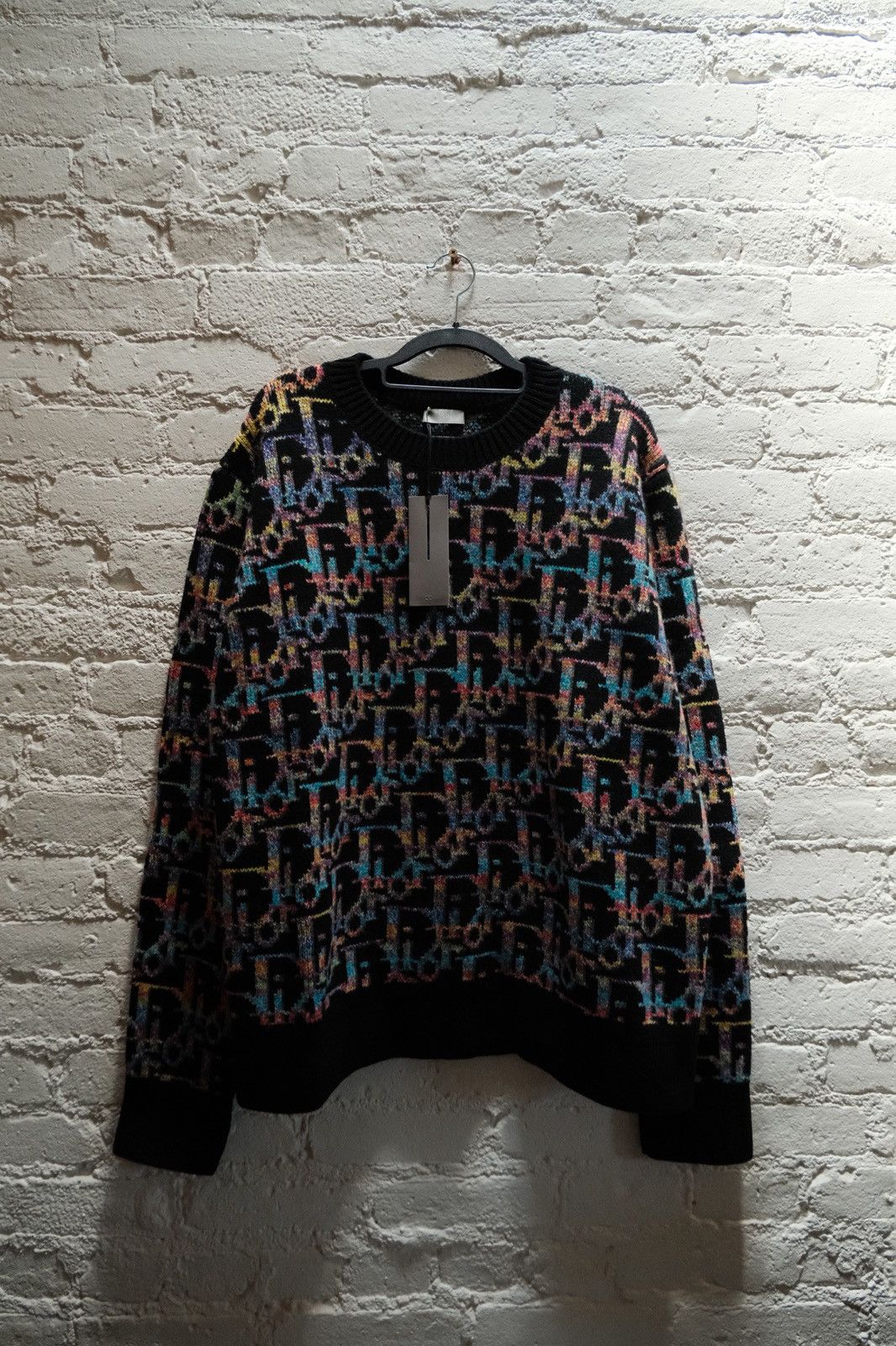 Dior FW19 Multicolor Oblique Sweater Size US XXL / EU 58 / 5 - 1 Thumbnail